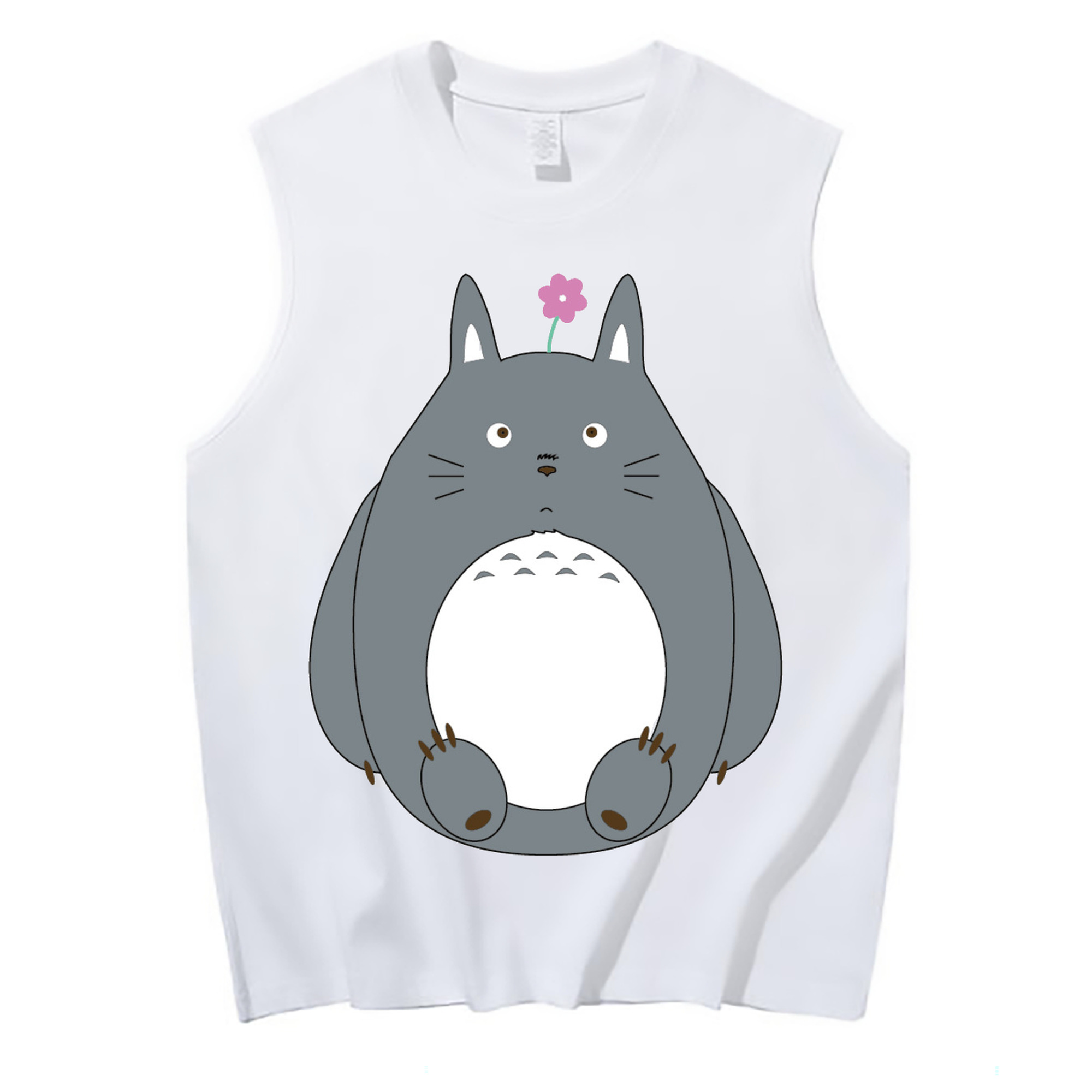 （画像用） となりのトトロ 草壁メイ 草壁サツキ My Neighbor Totoro Satsuki Kusakabe Mei Kusakabe コットン100％タンクトップ（フロントプリント）