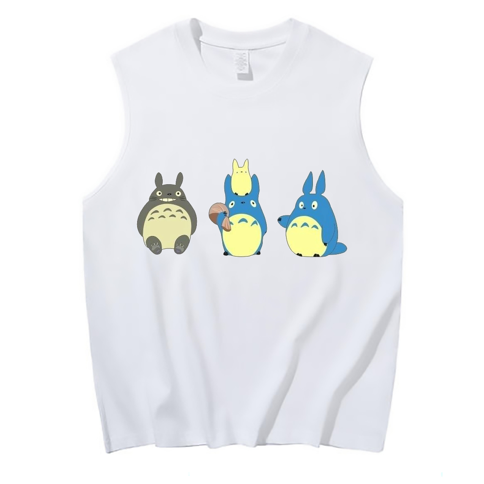 （画像用） となりのトトロ 草壁メイ 草壁サツキ My Neighbor Totoro Satsuki Kusakabe Mei Kusakabe コットン100％タンクトップ（フロントプリント）