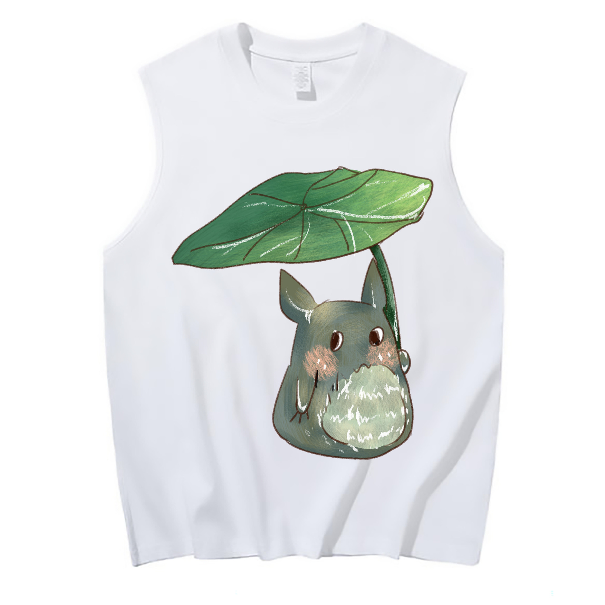 （画像用） となりのトトロ 草壁メイ 草壁サツキ My Neighbor Totoro Satsuki Kusakabe Mei Kusakabe コットン100％タンクトップ（フロントプリント）