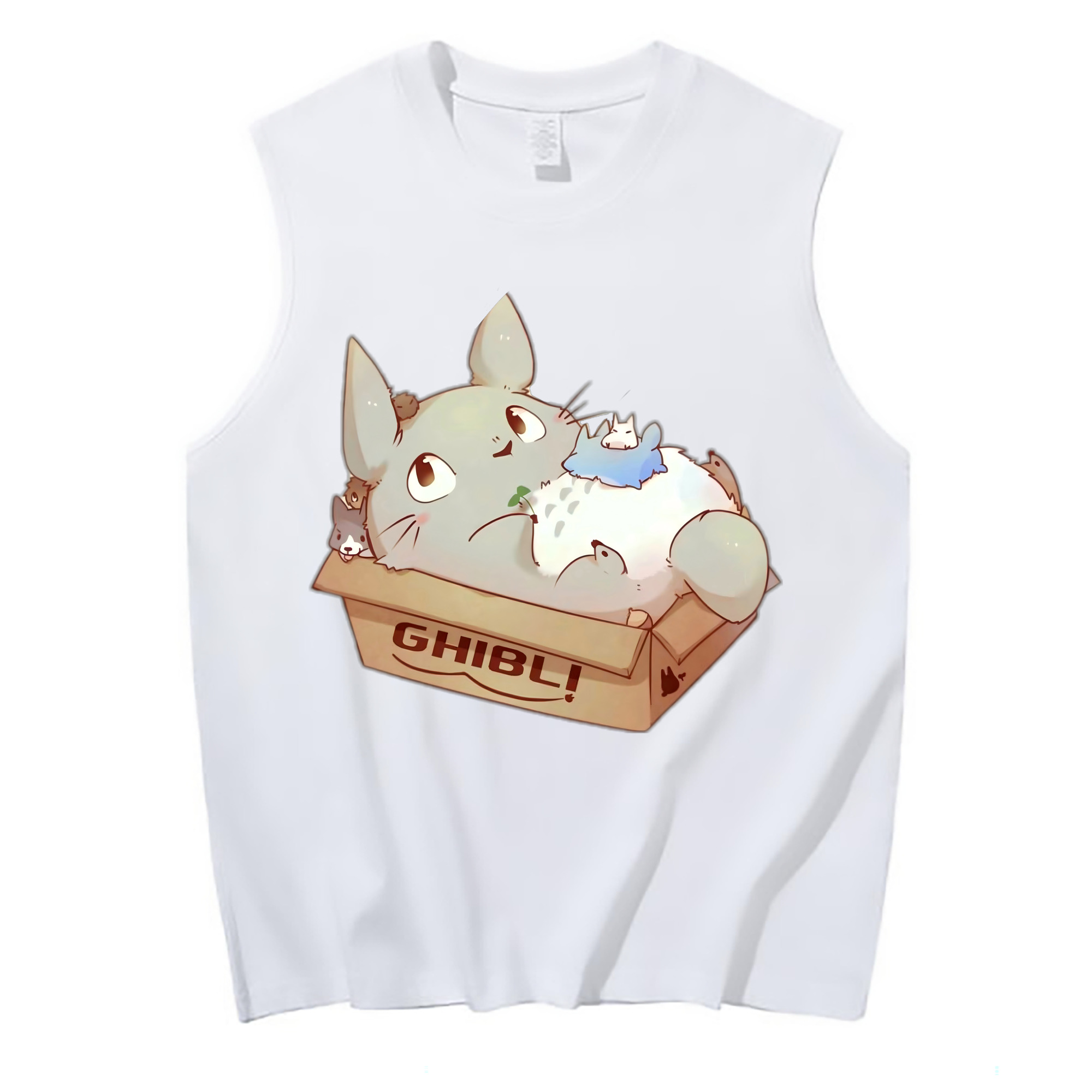 （画像用） となりのトトロ 草壁メイ 草壁サツキ My Neighbor Totoro Satsuki Kusakabe Mei Kusakabe コットン100％タンクトップ（フロントプリント）