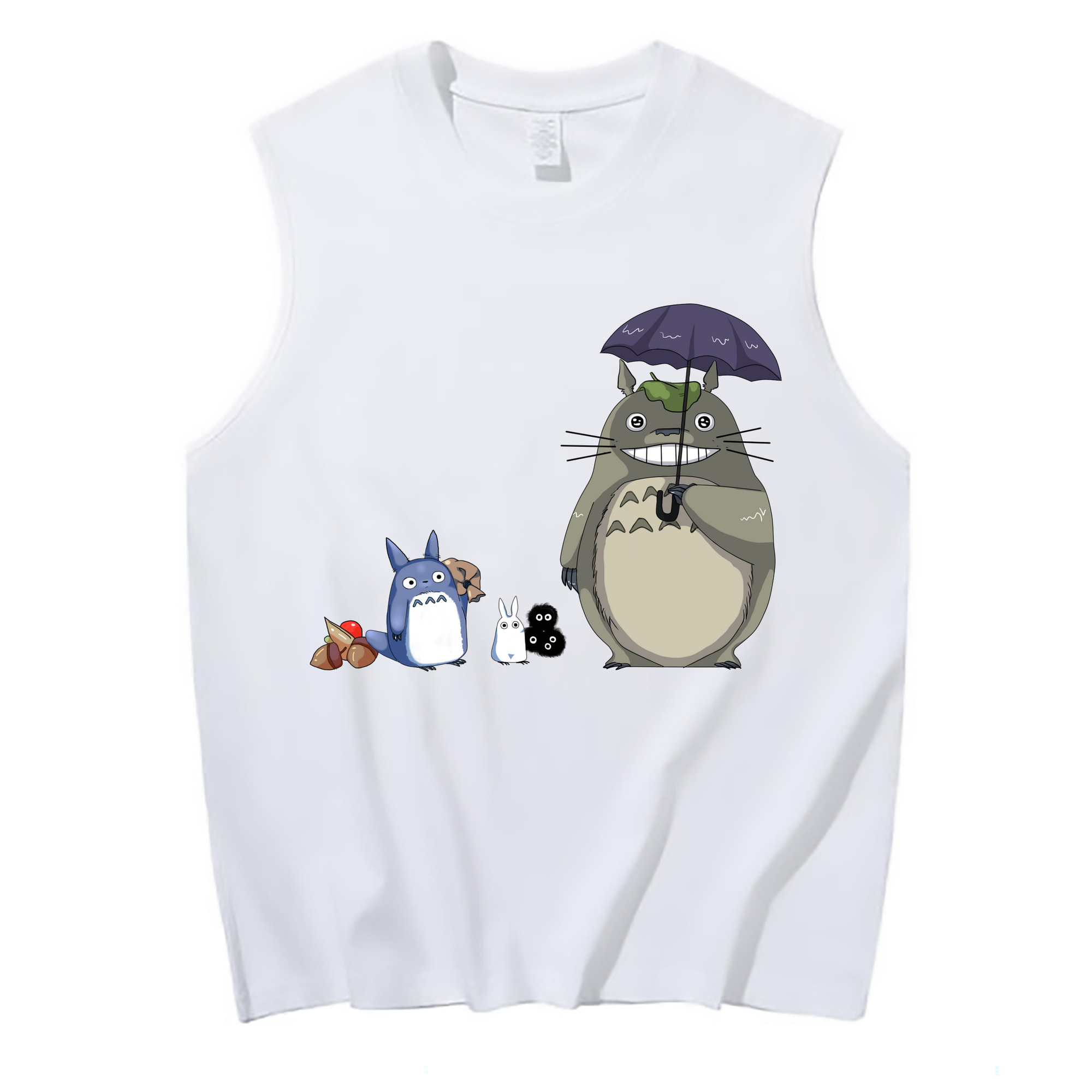 （画像用） となりのトトロ 草壁メイ 草壁サツキ My Neighbor Totoro Satsuki Kusakabe Mei Kusakabe コットン100％タンクトップ（フロントプリント）
