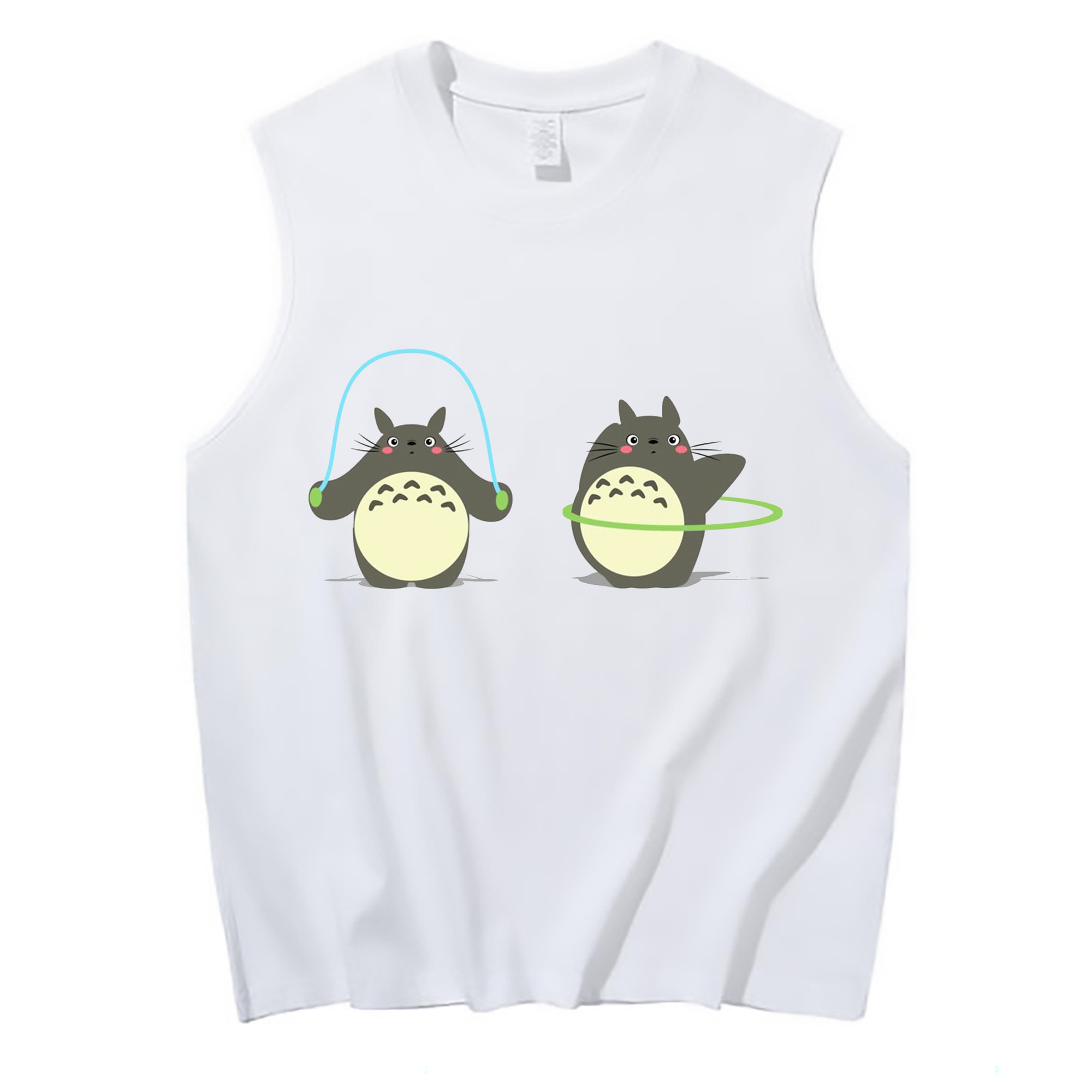 （画像用） となりのトトロ 草壁メイ 草壁サツキ My Neighbor Totoro Satsuki Kusakabe Mei Kusakabe コットン100％タンクトップ（フロントプリント）