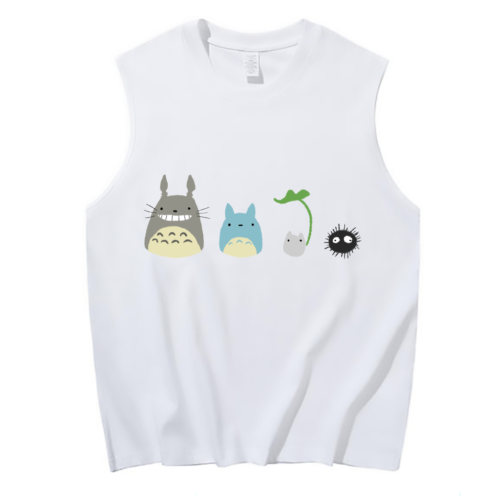 （画像用） となりのトトロ 草壁メイ 草壁サツキ My Neighbor Totoro Satsuki Kusakabe Mei Kusakabe コットン100％タンクトップ（フロントプリント）
