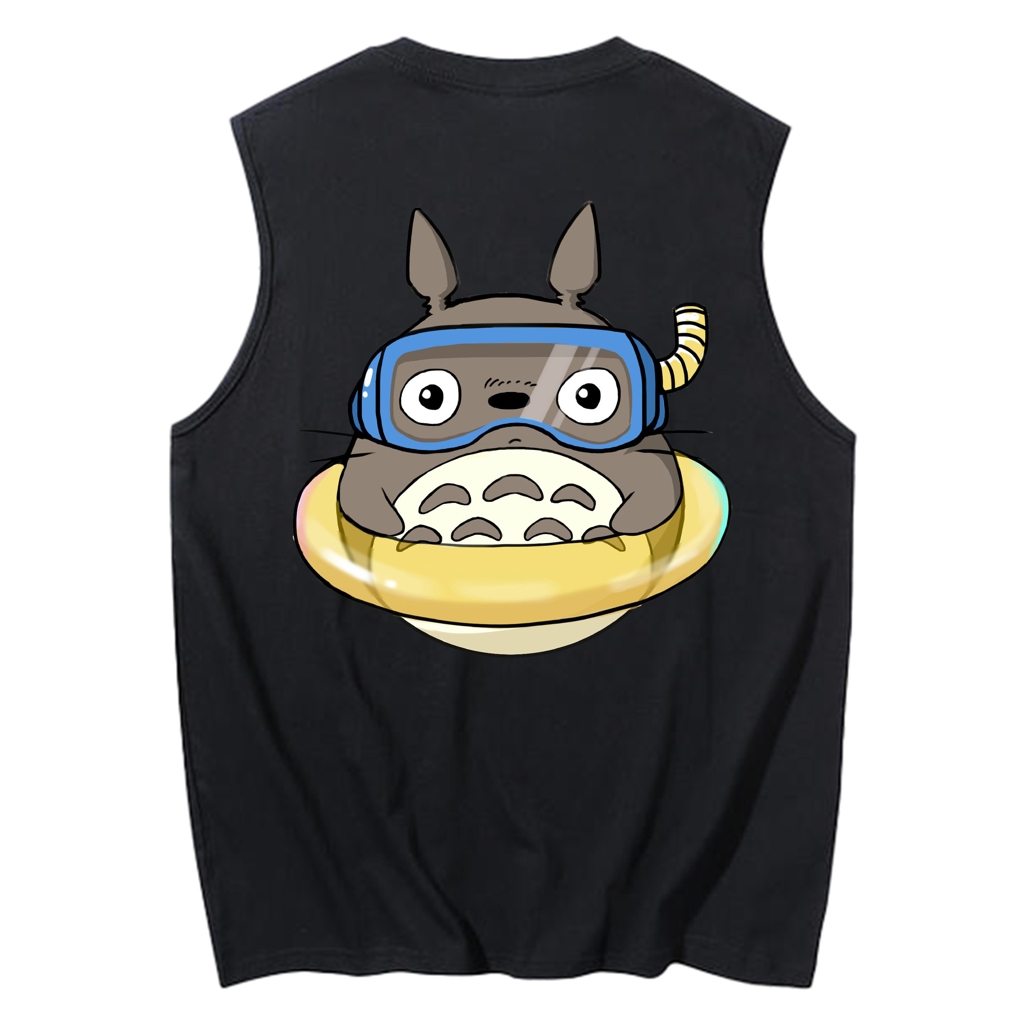（画像用） となりのトトロ 草壁メイ 草壁サツキ My Neighbor Totoro Satsuki Kusakabe Mei Kusakabe コットン100％タンクトップ（背面プリント）