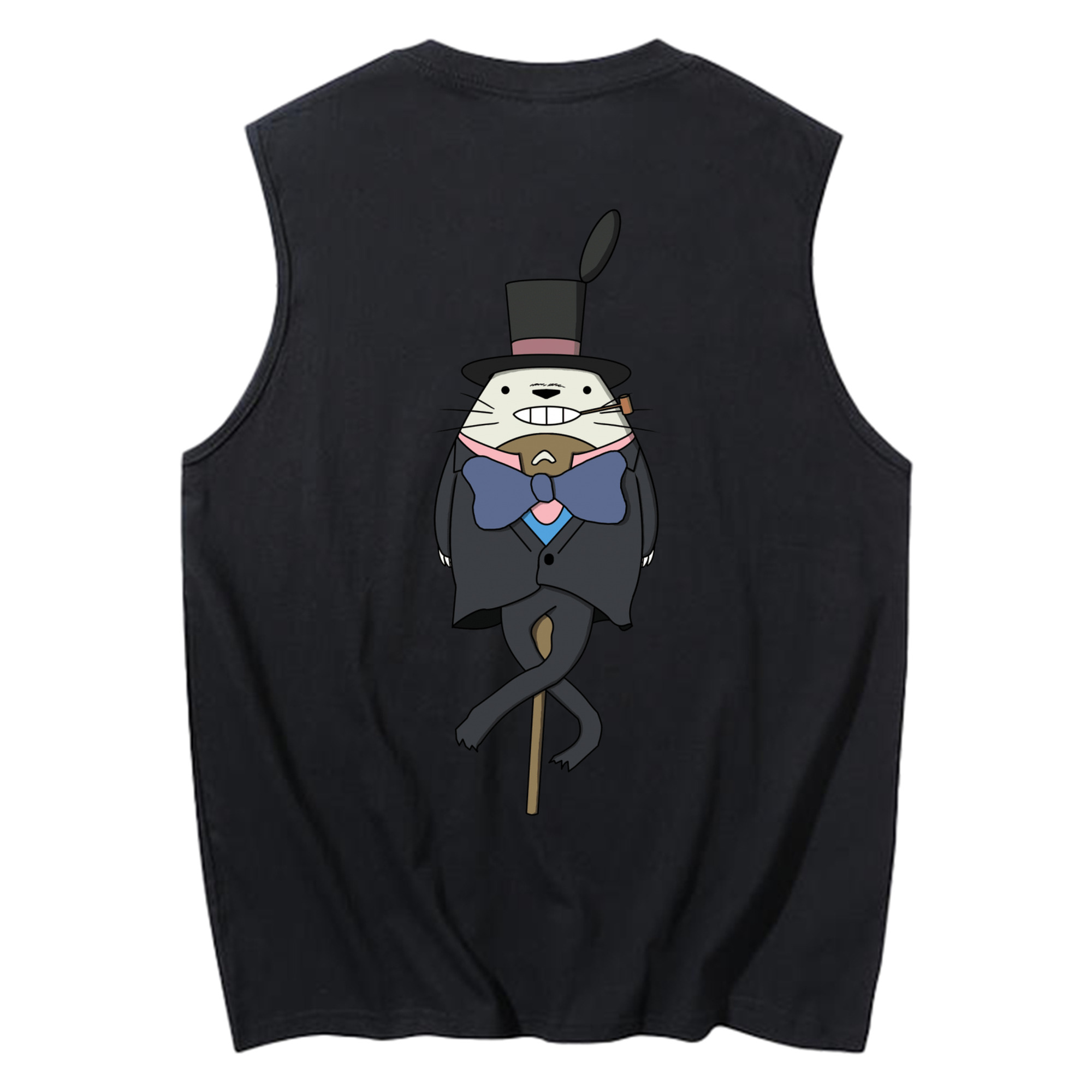 （画像用） となりのトトロ 草壁メイ 草壁サツキ My Neighbor Totoro Satsuki Kusakabe Mei Kusakabe コットン100％タンクトップ（背面プリント）