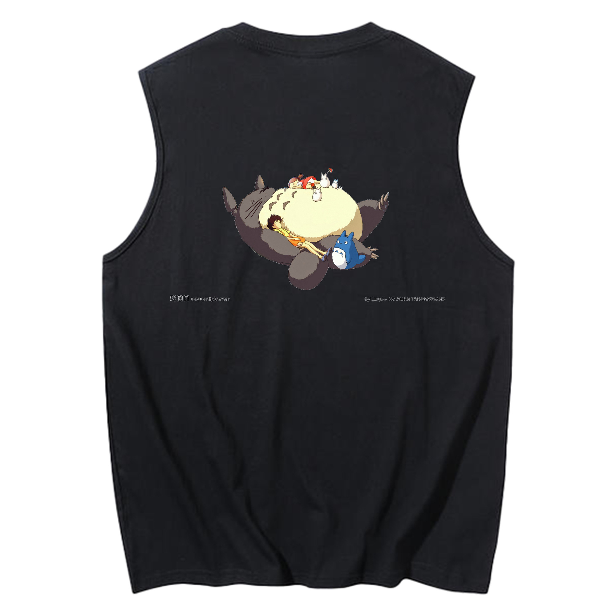 （画像用） となりのトトロ 草壁メイ 草壁サツキ My Neighbor Totoro Satsuki Kusakabe Mei Kusakabe コットン100％タンクトップ（背面プリント）