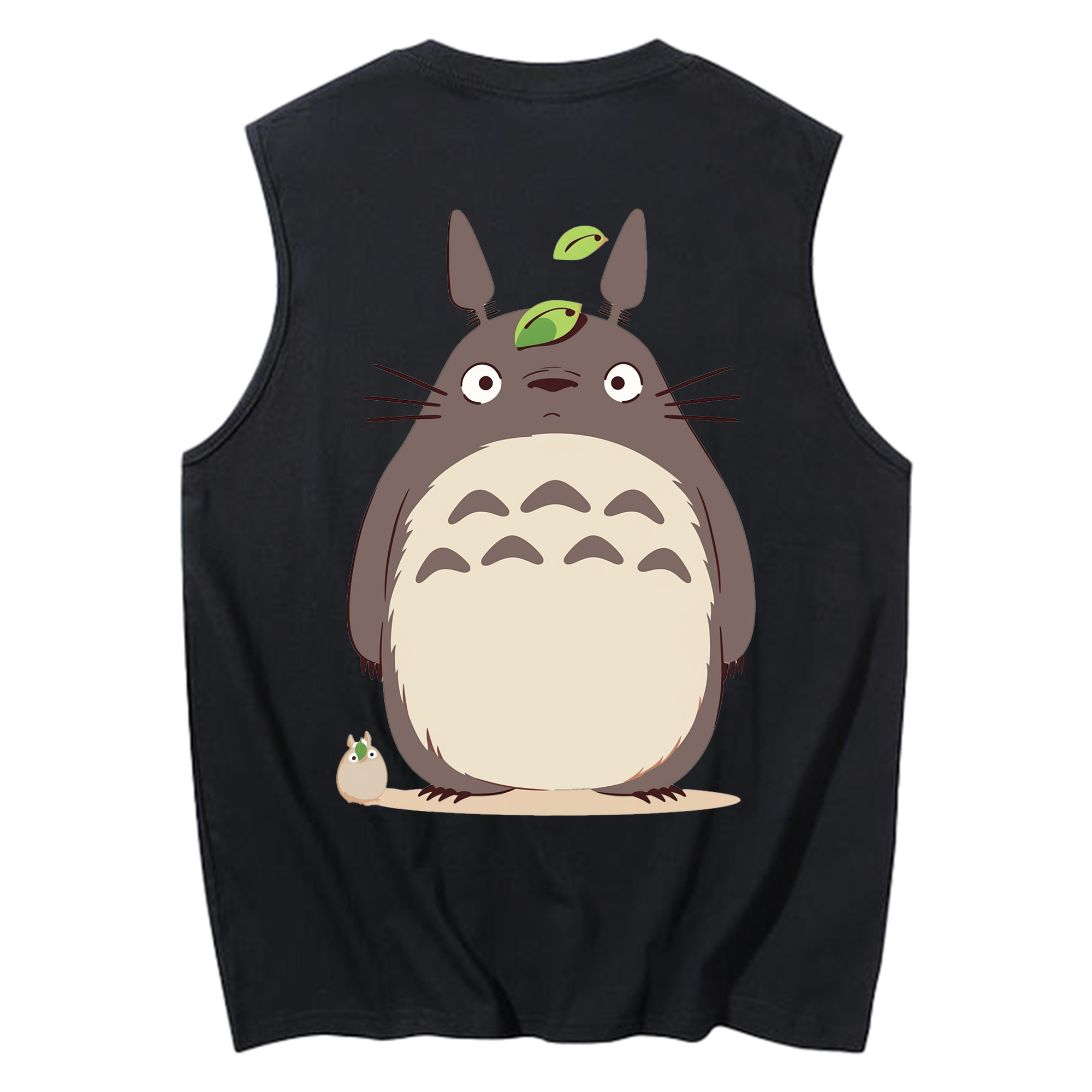 （画像用） となりのトトロ 草壁メイ 草壁サツキ My Neighbor Totoro Satsuki Kusakabe Mei Kusakabe コットン100％タンクトップ（背面プリント）