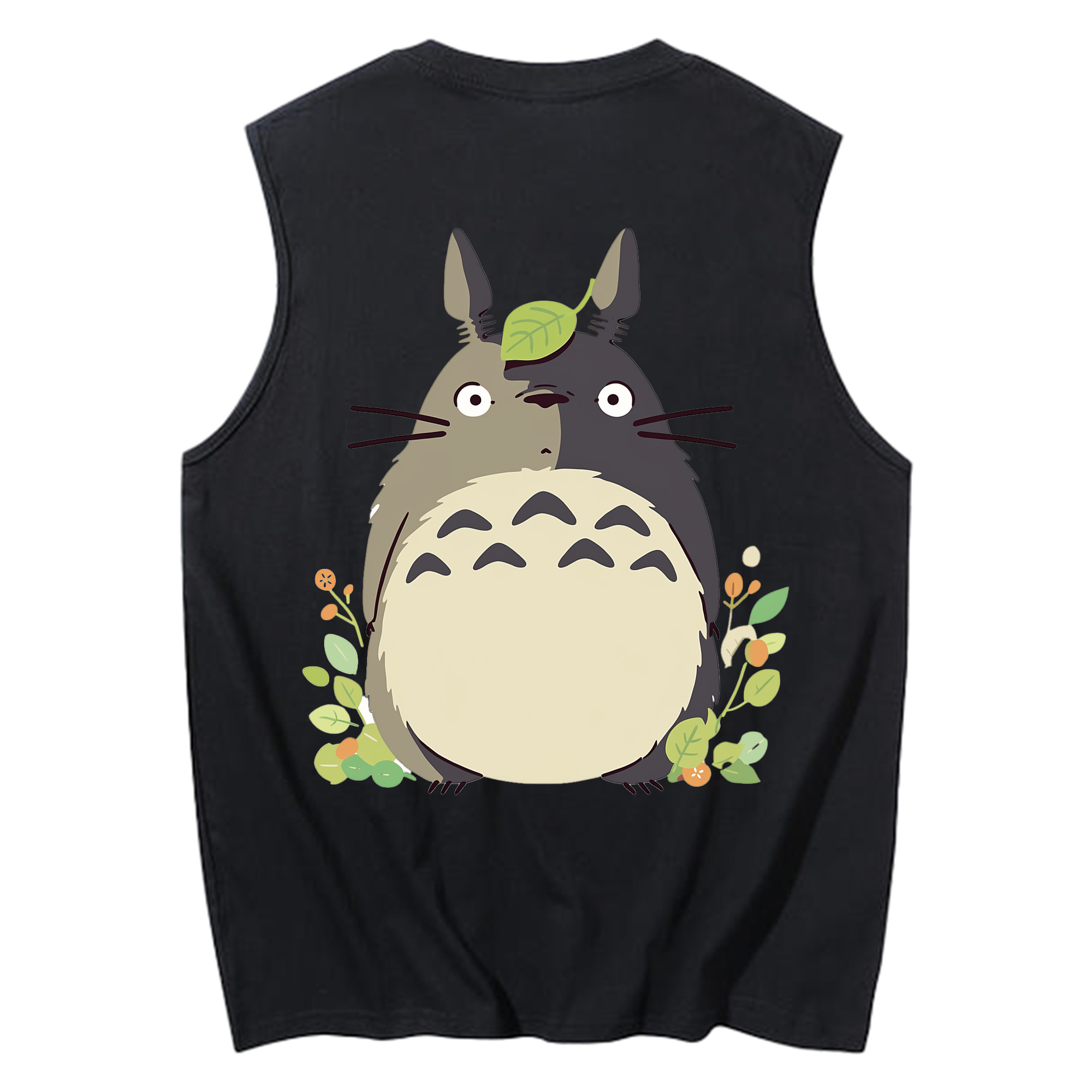 （画像用） となりのトトロ 草壁メイ 草壁サツキ My Neighbor Totoro Satsuki Kusakabe Mei Kusakabe コットン100％タンクトップ（背面プリント）