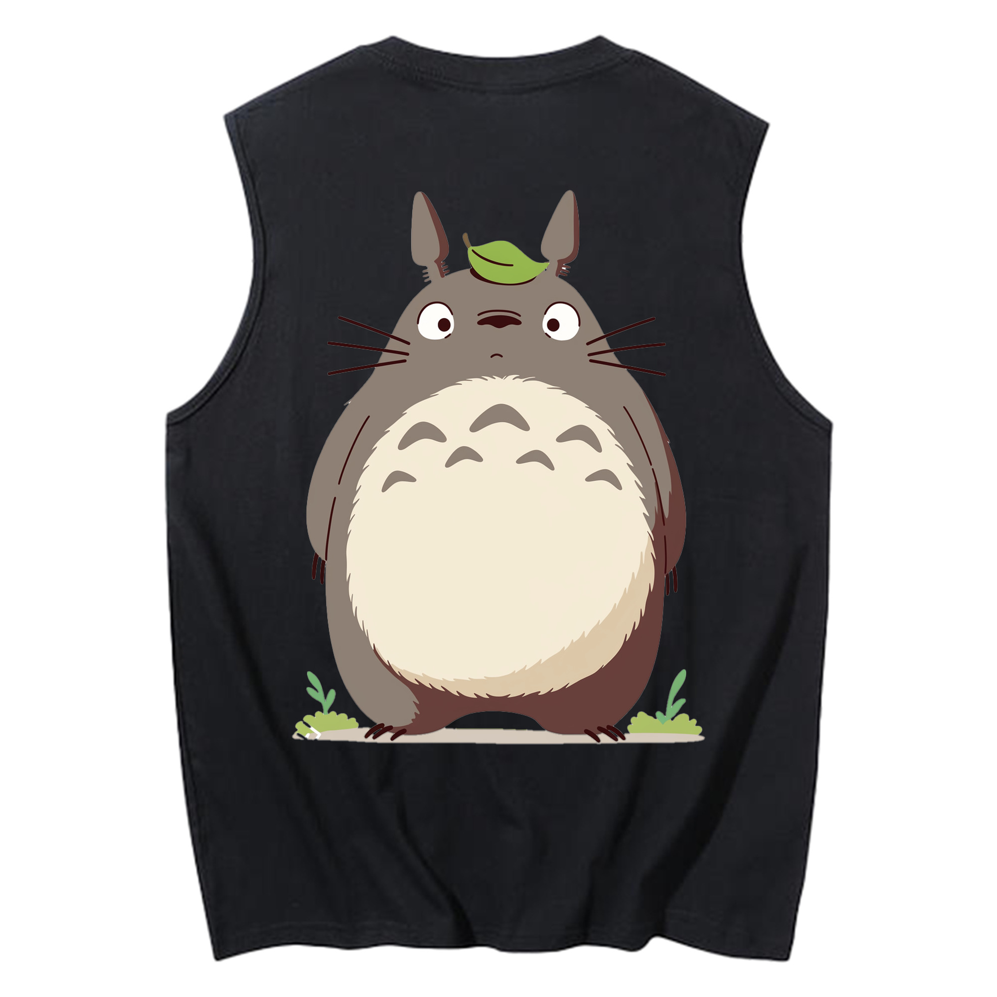 （画像用） となりのトトロ 草壁メイ 草壁サツキ My Neighbor Totoro Satsuki Kusakabe Mei Kusakabe コットン100％タンクトップ（背面プリント）