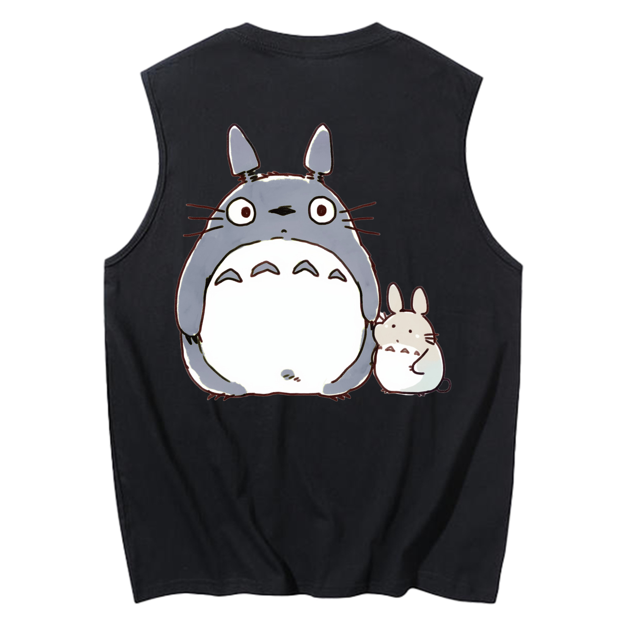 （画像用） となりのトトロ 草壁メイ 草壁サツキ My Neighbor Totoro Satsuki Kusakabe Mei Kusakabe コットン100％タンクトップ（背面プリント）