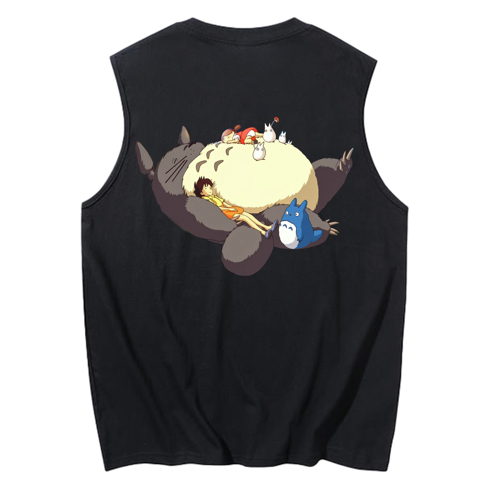 （画像用） となりのトトロ 草壁メイ 草壁サツキ My Neighbor Totoro Satsuki Kusakabe Mei Kusakabe コットン100％タンクトップ（背面プリント）