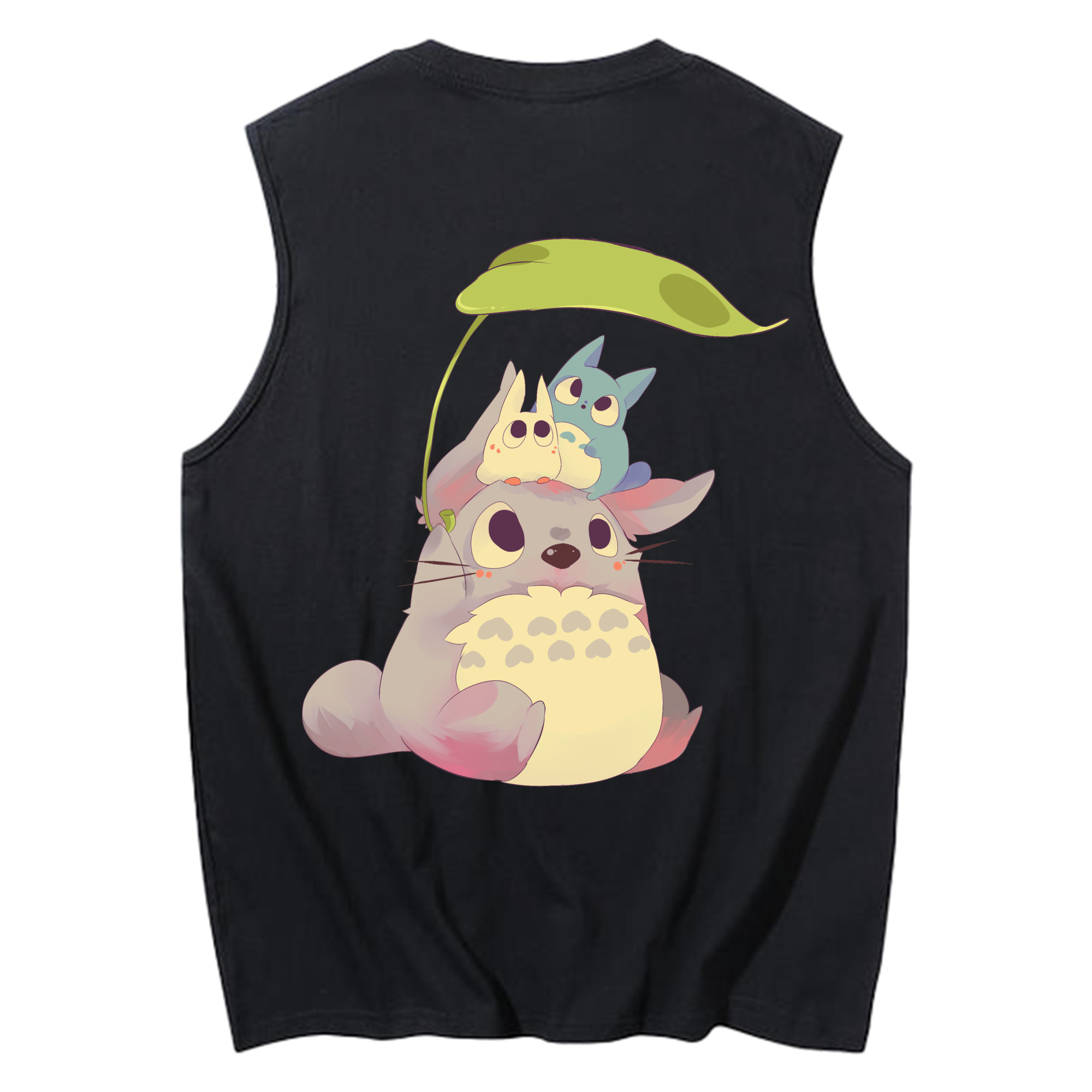 （画像用） となりのトトロ 草壁メイ 草壁サツキ My Neighbor Totoro Satsuki Kusakabe Mei Kusakabe コットン100％タンクトップ（背面プリント）