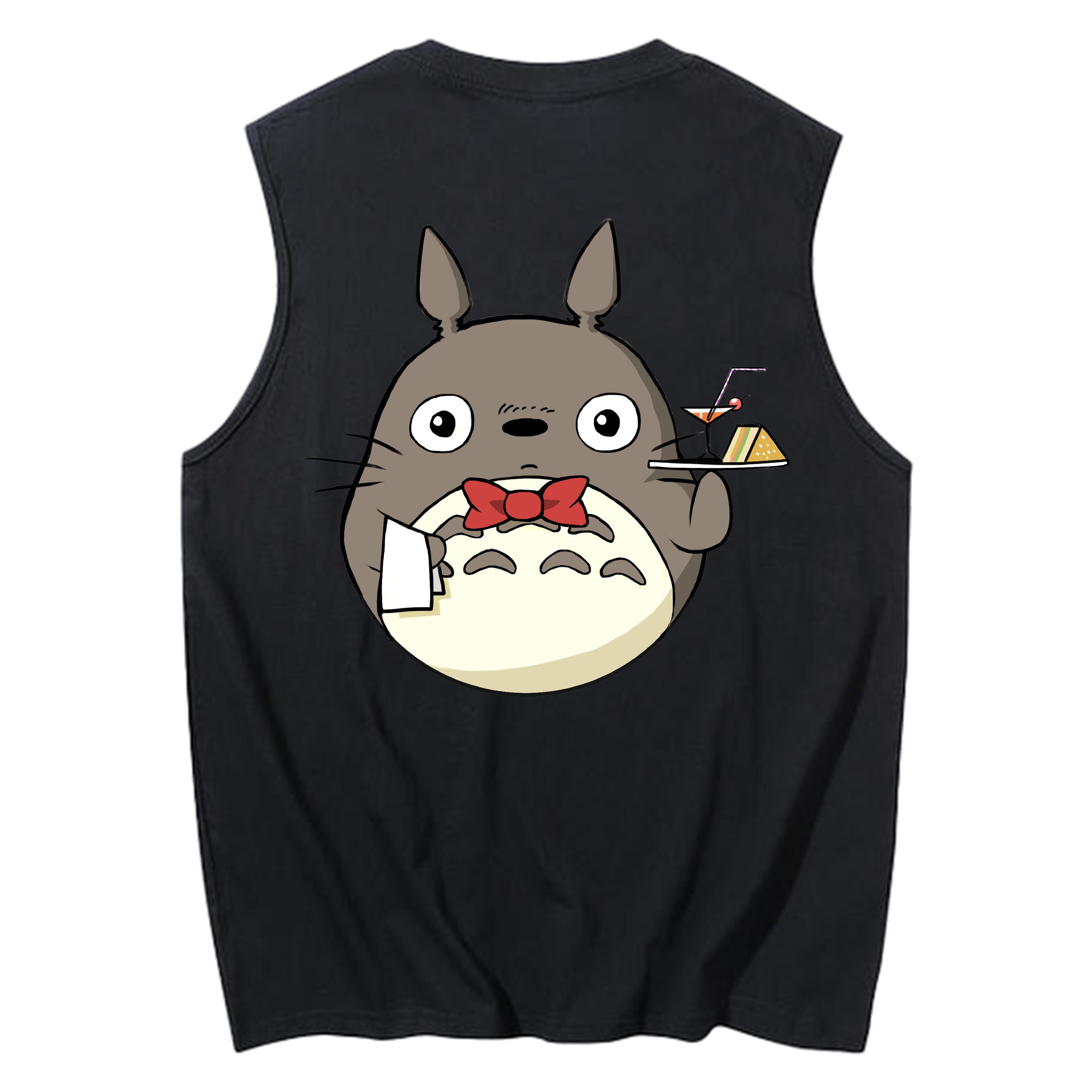（画像用） となりのトトロ 草壁メイ 草壁サツキ My Neighbor Totoro Satsuki Kusakabe Mei Kusakabe コットン100％タンクトップ（背面プリント）