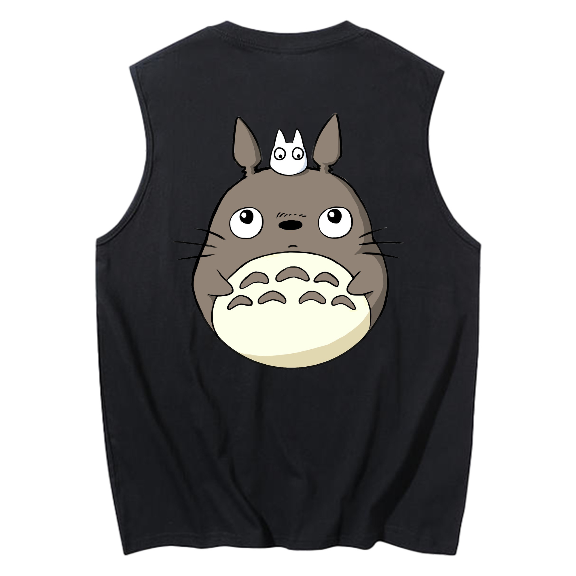 （画像用） となりのトトロ 草壁メイ 草壁サツキ My Neighbor Totoro Satsuki Kusakabe Mei Kusakabe コットン100％タンクトップ（背面プリント）