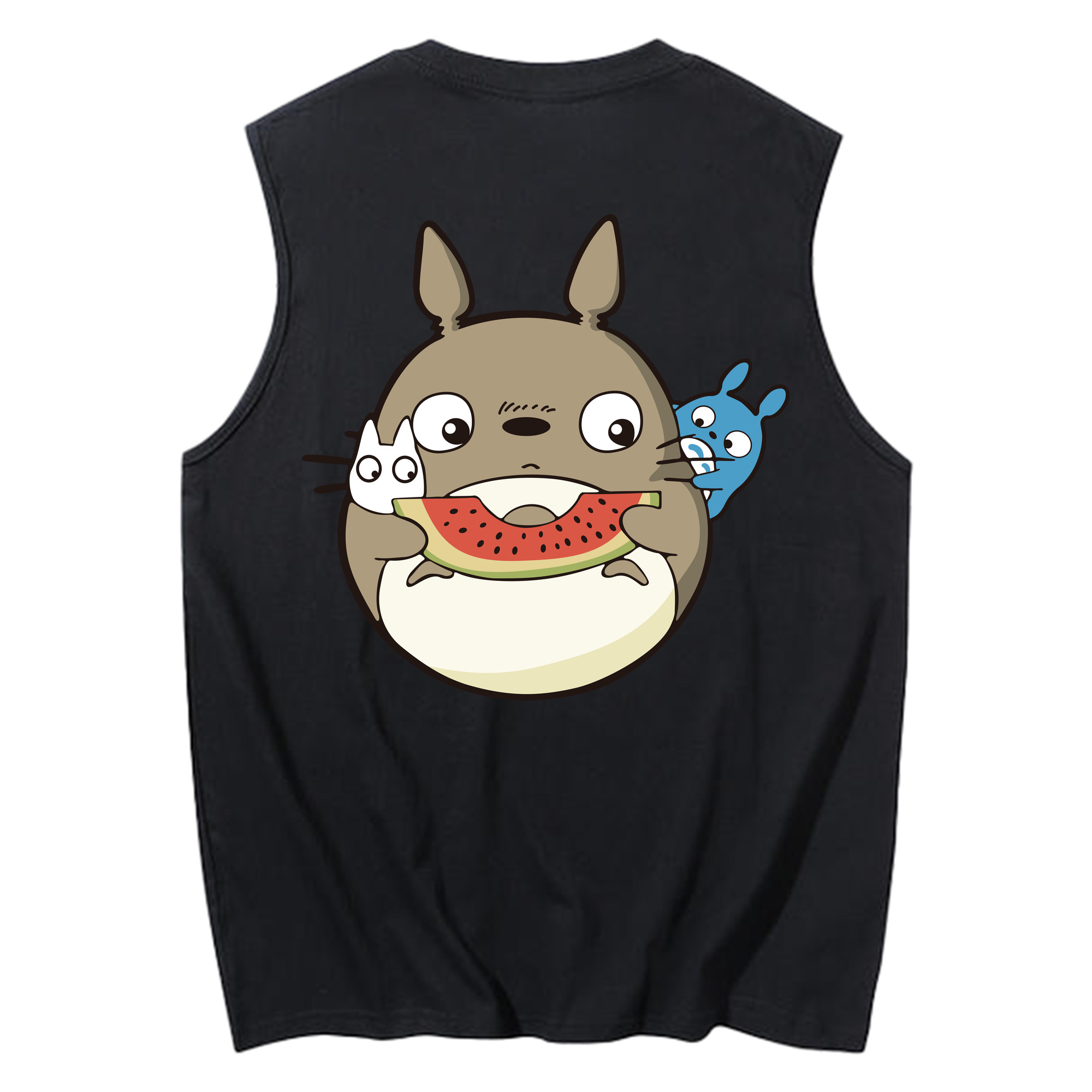（画像用） となりのトトロ 草壁メイ 草壁サツキ My Neighbor Totoro Satsuki Kusakabe Mei Kusakabe コットン100％タンクトップ（背面プリント）