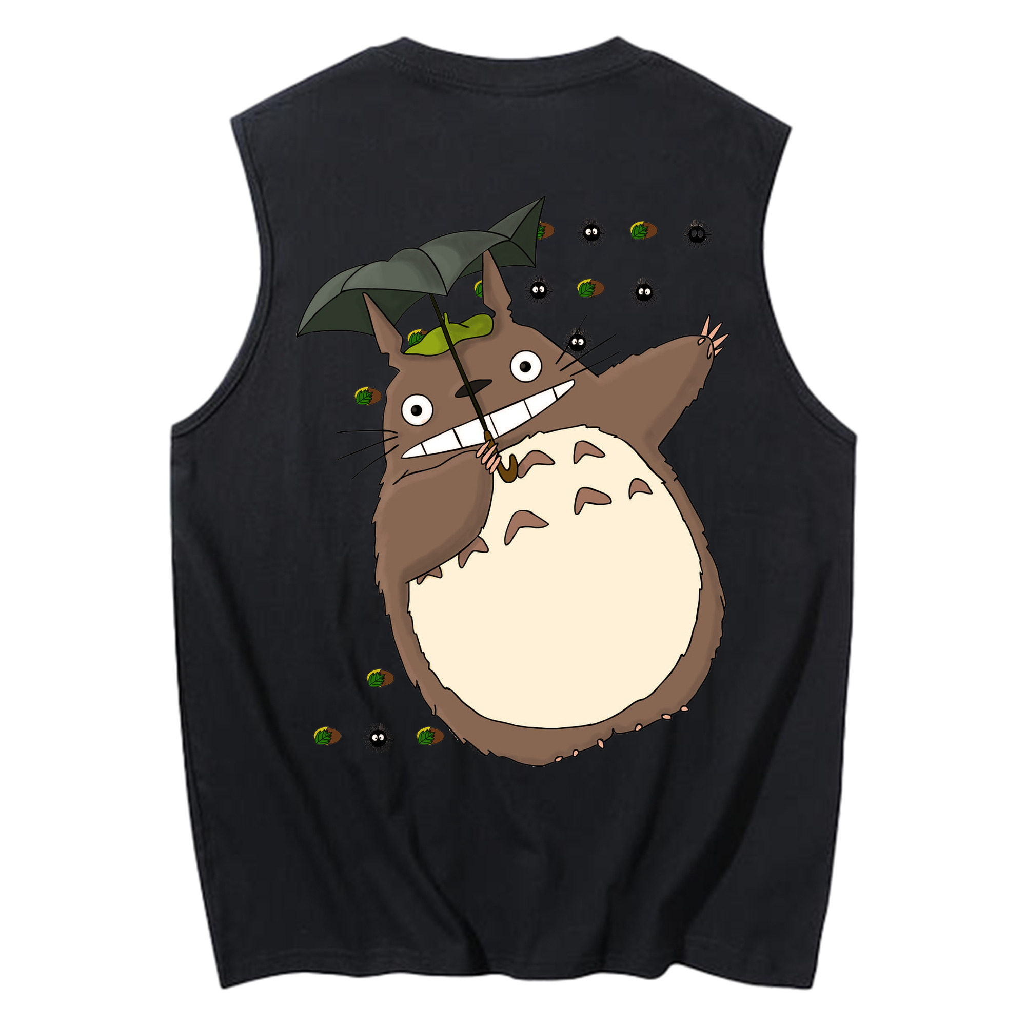 （画像用） となりのトトロ 草壁メイ 草壁サツキ My Neighbor Totoro Satsuki Kusakabe Mei Kusakabe コットン100％タンクトップ（背面プリント）
