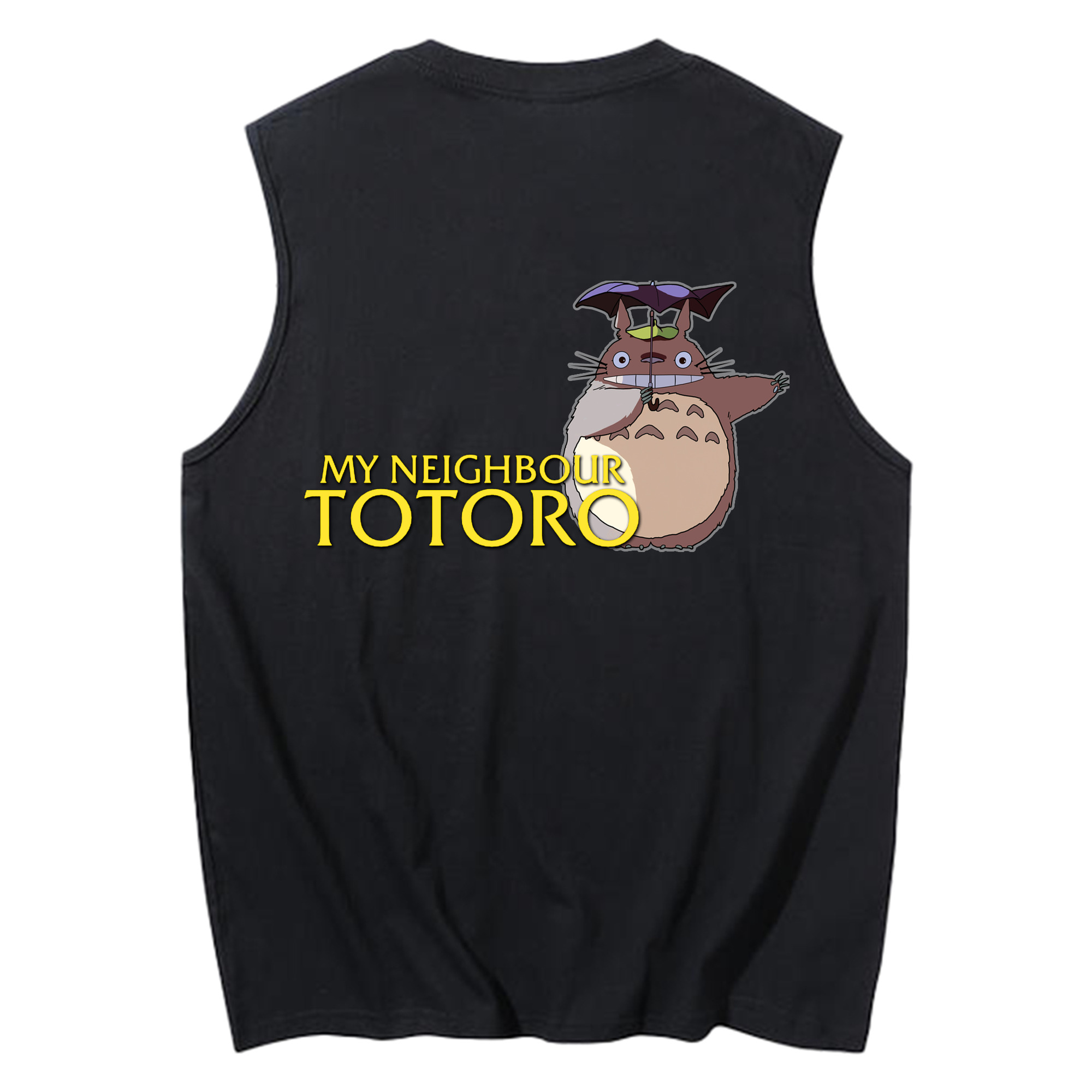 （画像用） となりのトトロ 草壁メイ 草壁サツキ My Neighbor Totoro Satsuki Kusakabe Mei Kusakabe コットン100％タンクトップ（背面プリント）
