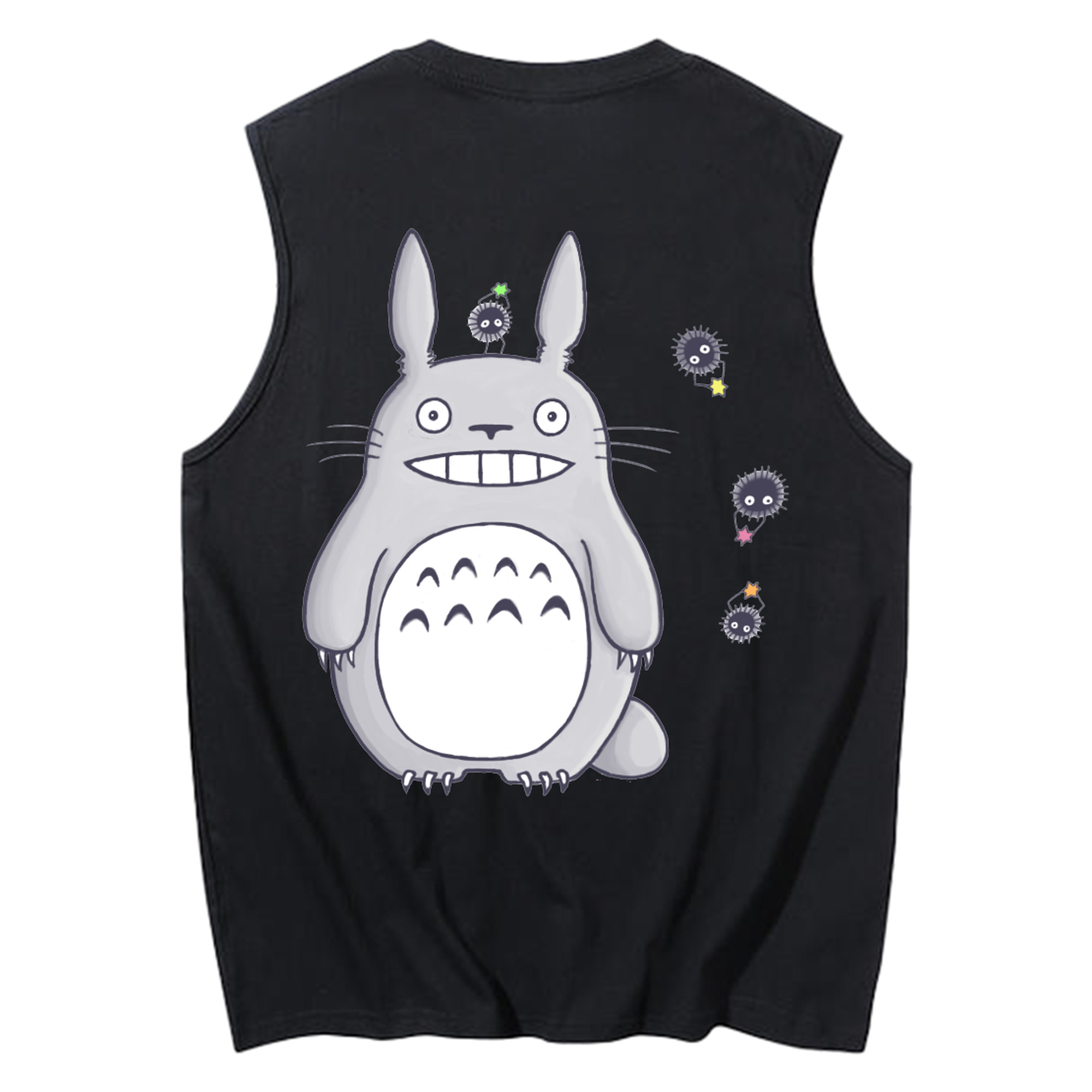 （画像用） となりのトトロ 草壁メイ 草壁サツキ My Neighbor Totoro Satsuki Kusakabe Mei Kusakabe コットン100％タンクトップ（背面プリント）