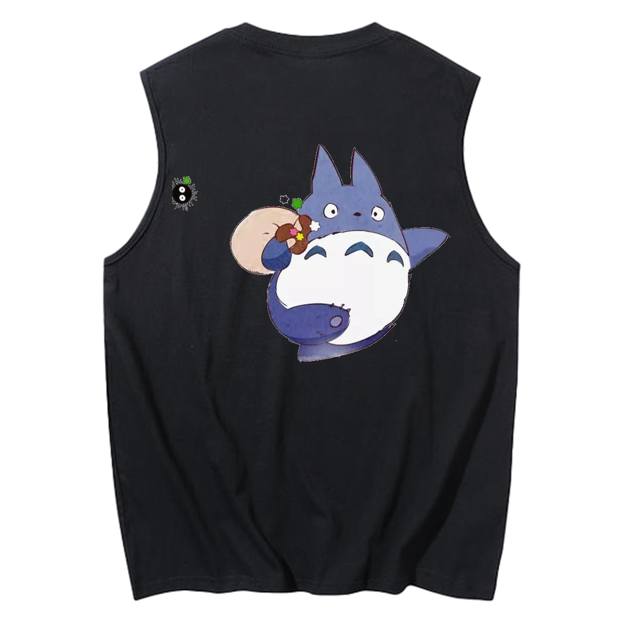 （画像用） となりのトトロ 草壁メイ 草壁サツキ My Neighbor Totoro Satsuki Kusakabe Mei Kusakabe コットン100％タンクトップ（背面プリント）