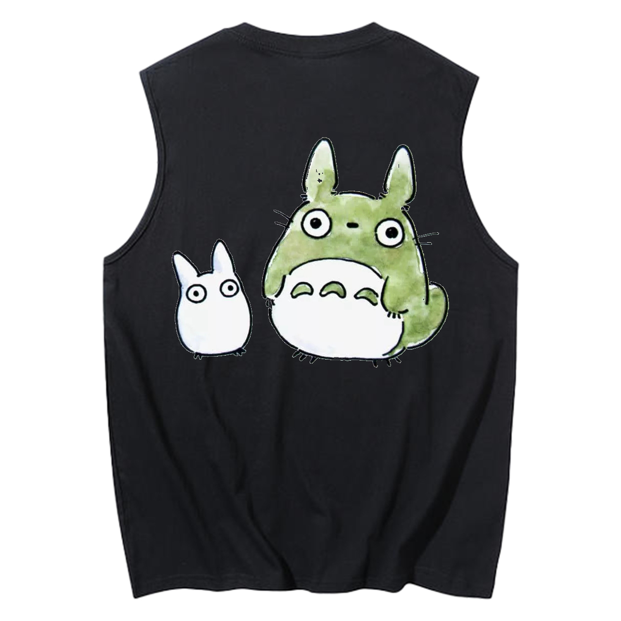 （画像用） となりのトトロ 草壁メイ 草壁サツキ My Neighbor Totoro Satsuki Kusakabe Mei Kusakabe コットン100％タンクトップ（背面プリント）