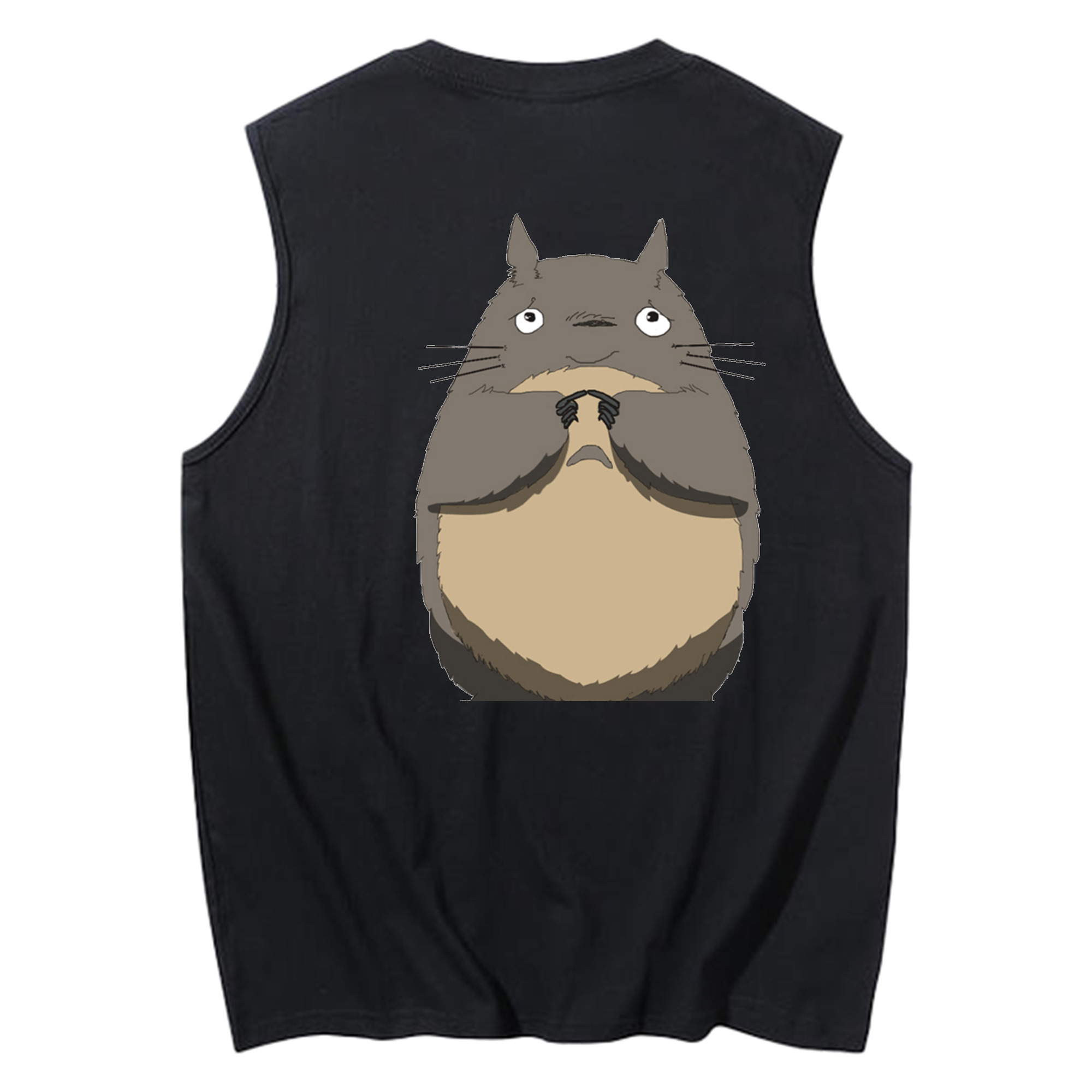 （画像用） となりのトトロ 草壁メイ 草壁サツキ My Neighbor Totoro Satsuki Kusakabe Mei Kusakabe コットン100％タンクトップ（背面プリント）