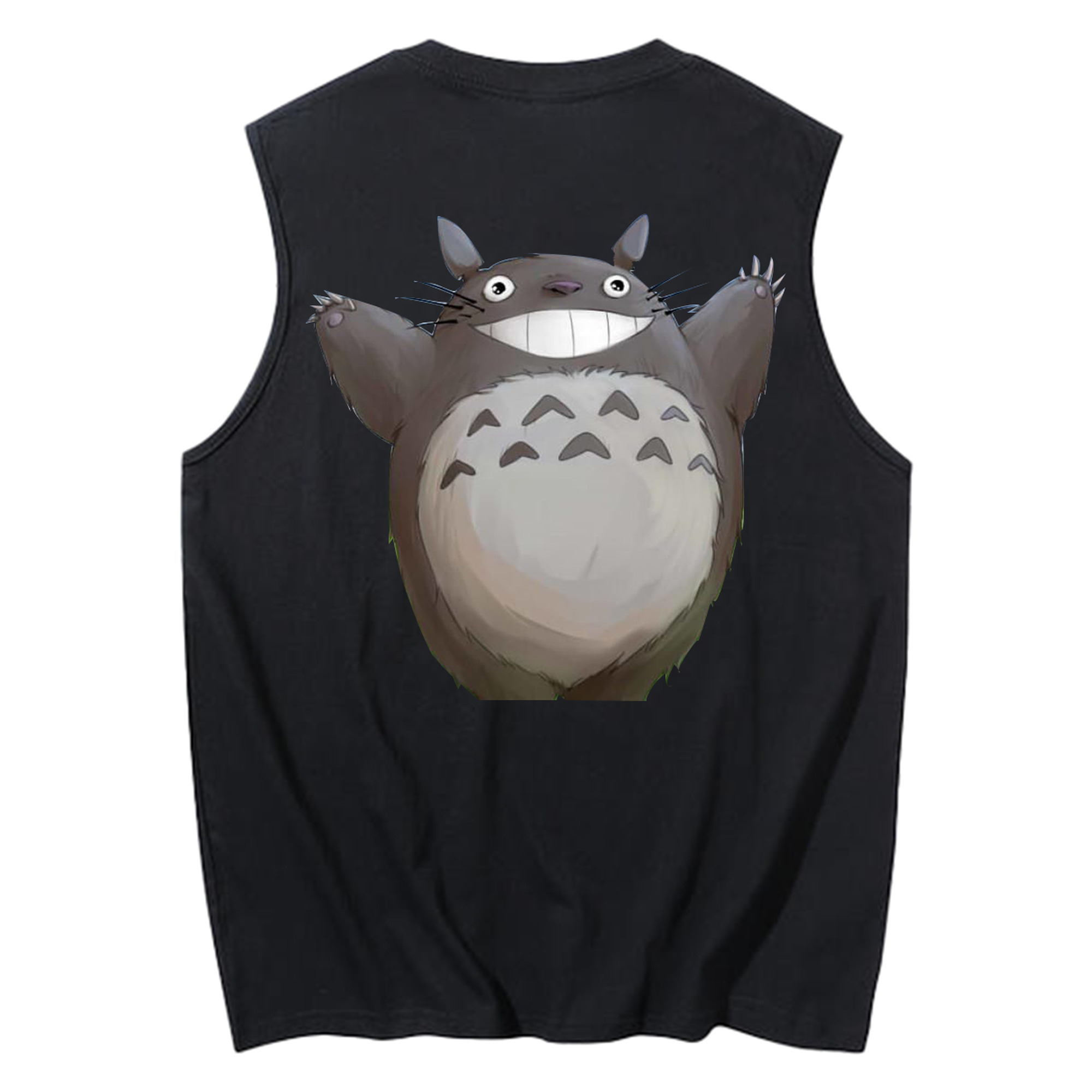 （画像用） となりのトトロ 草壁メイ 草壁サツキ My Neighbor Totoro Satsuki Kusakabe Mei Kusakabe コットン100％タンクトップ（背面プリント）