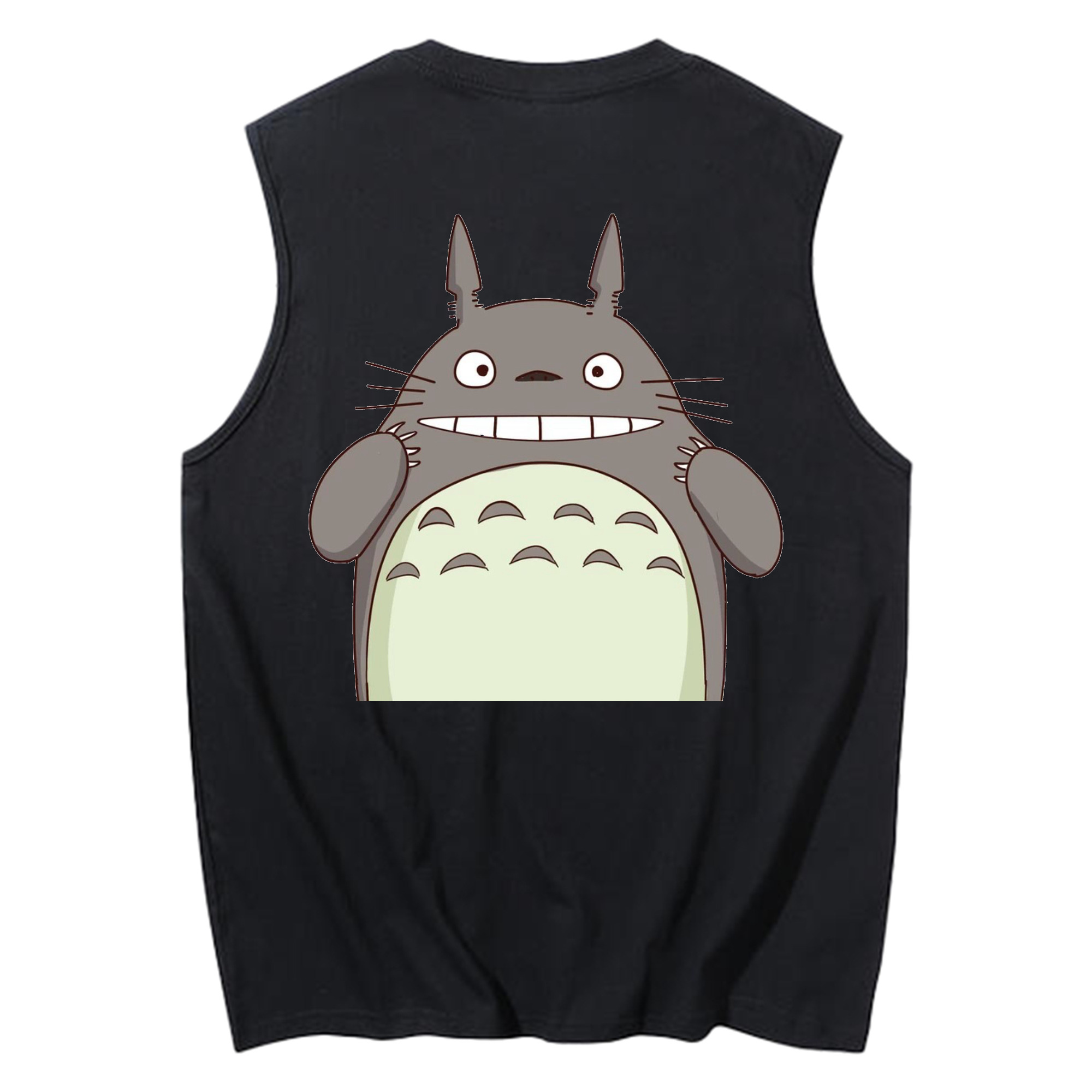 （画像用） となりのトトロ 草壁メイ 草壁サツキ My Neighbor Totoro Satsuki Kusakabe Mei Kusakabe コットン100％タンクトップ（背面プリント）