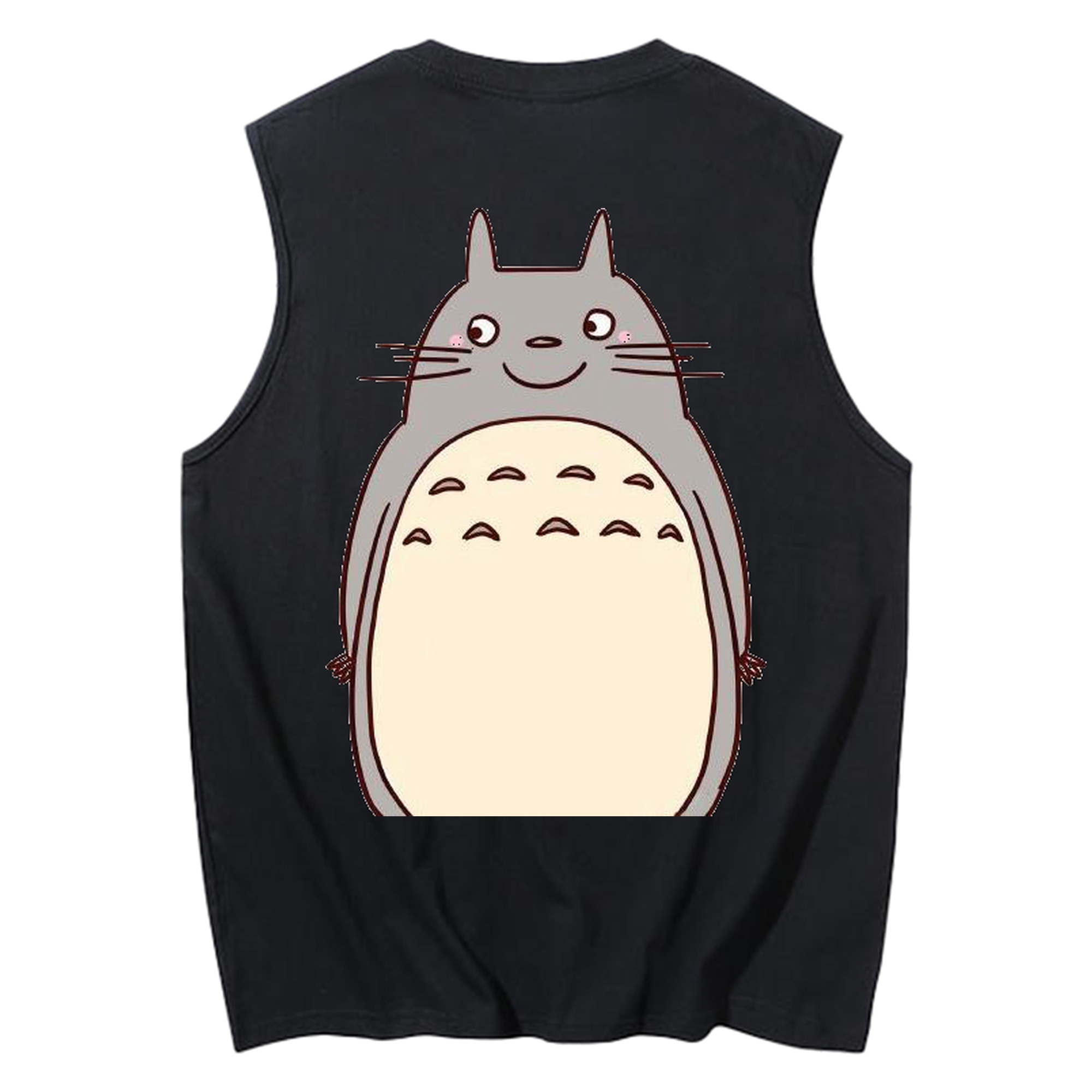 （画像用） となりのトトロ 草壁メイ 草壁サツキ My Neighbor Totoro Satsuki Kusakabe Mei Kusakabe コットン100％タンクトップ（背面プリント）