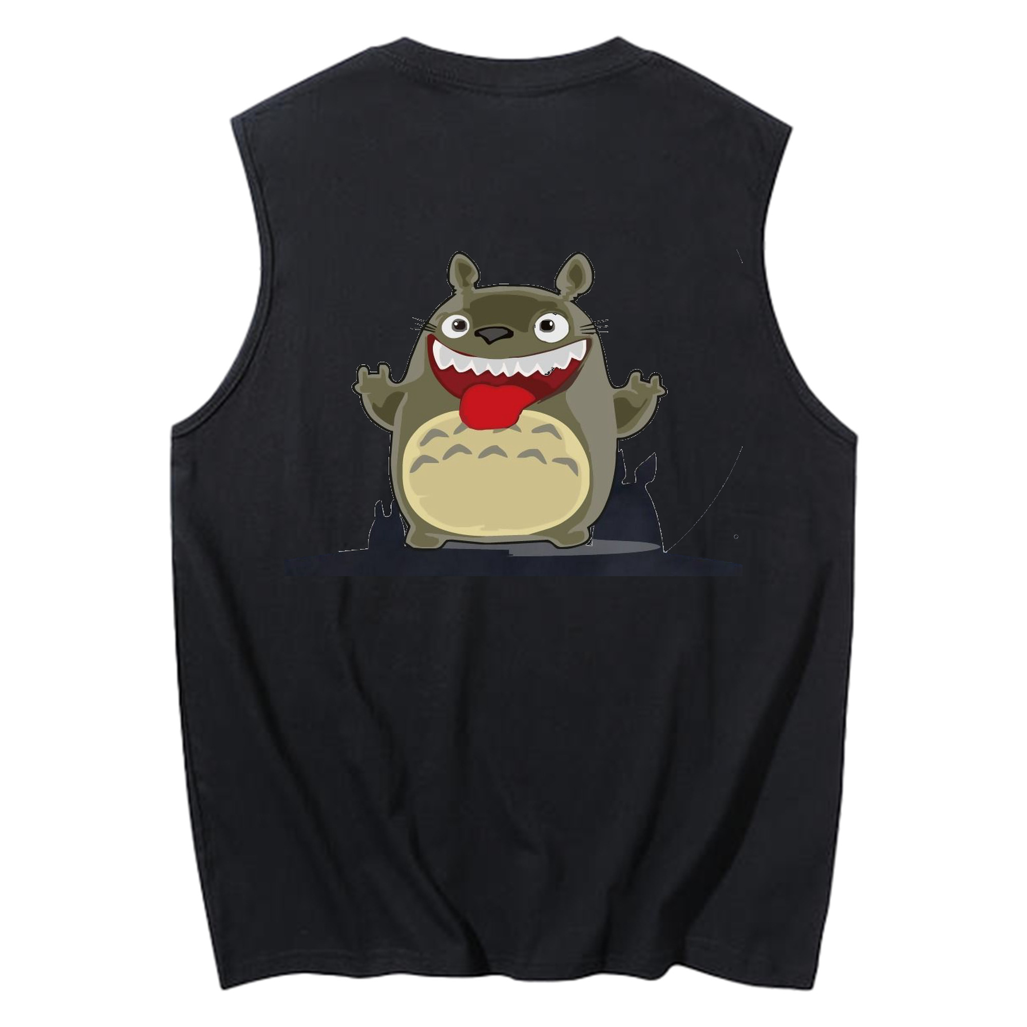 （画像用） となりのトトロ 草壁メイ 草壁サツキ My Neighbor Totoro Satsuki Kusakabe Mei Kusakabe コットン100％タンクトップ（背面プリント）