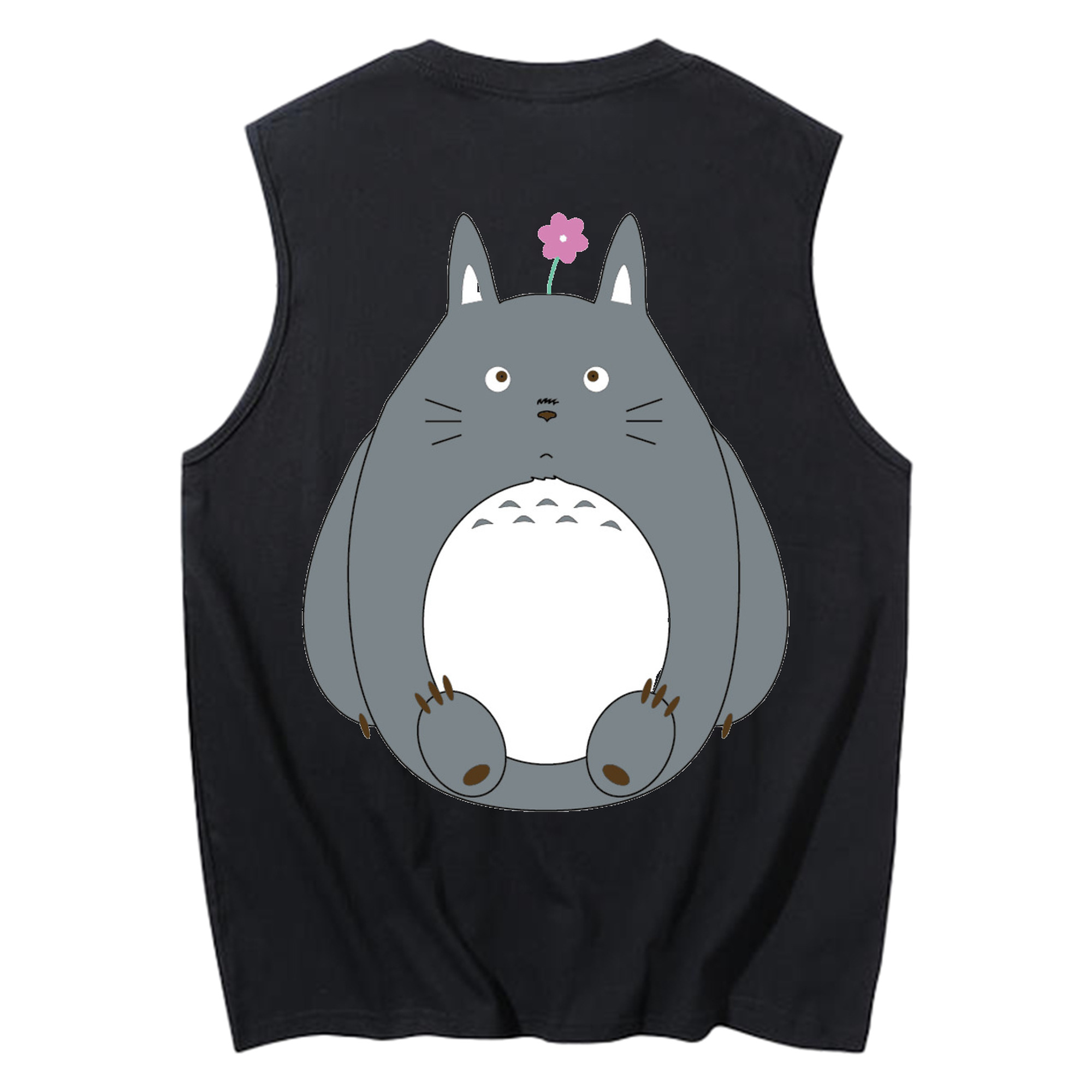 （画像用） となりのトトロ 草壁メイ 草壁サツキ My Neighbor Totoro Satsuki Kusakabe Mei Kusakabe コットン100％タンクトップ（背面プリント）