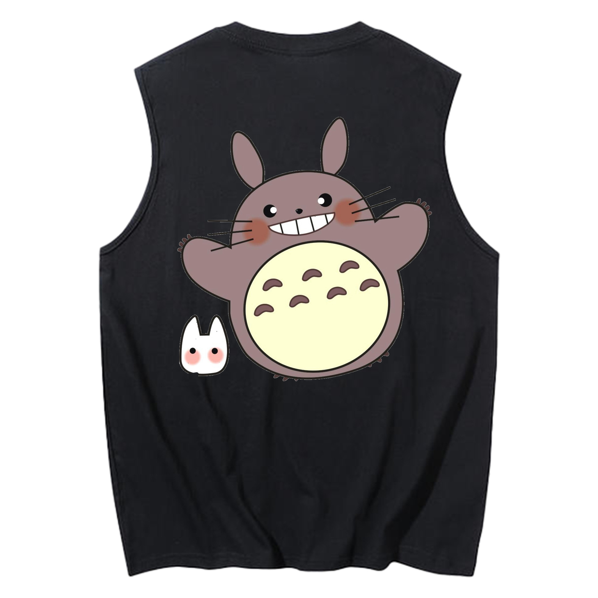 （画像用） となりのトトロ 草壁メイ 草壁サツキ My Neighbor Totoro Satsuki Kusakabe Mei Kusakabe コットン100％タンクトップ（背面プリント）