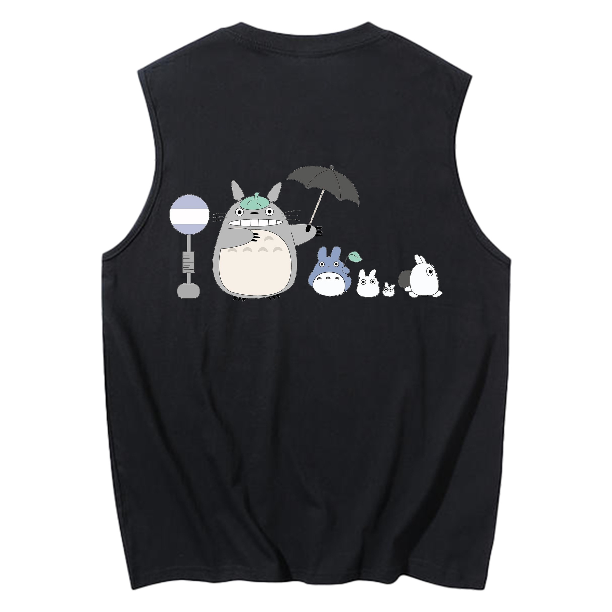 （画像用） となりのトトロ 草壁メイ 草壁サツキ My Neighbor Totoro Satsuki Kusakabe Mei Kusakabe コットン100％タンクトップ（背面プリント）