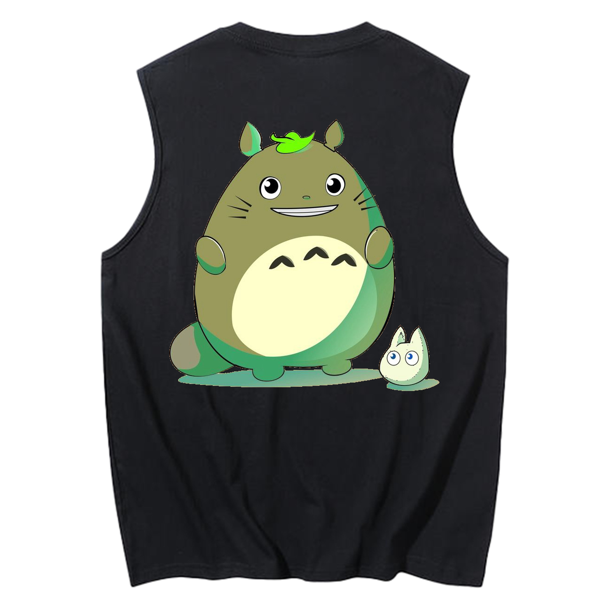 （画像用） となりのトトロ 草壁メイ 草壁サツキ My Neighbor Totoro Satsuki Kusakabe Mei Kusakabe コットン100％タンクトップ（背面プリント）