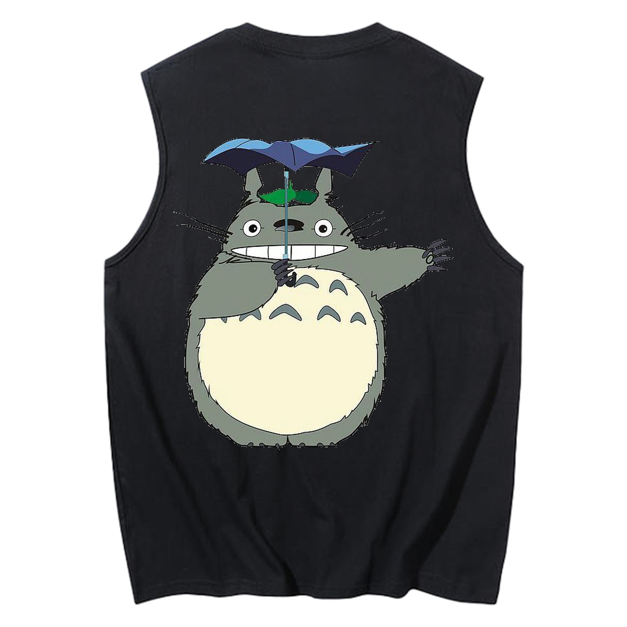（画像用） となりのトトロ 草壁メイ 草壁サツキ My Neighbor Totoro Satsuki Kusakabe Mei Kusakabe コットン100％タンクトップ（背面プリント）