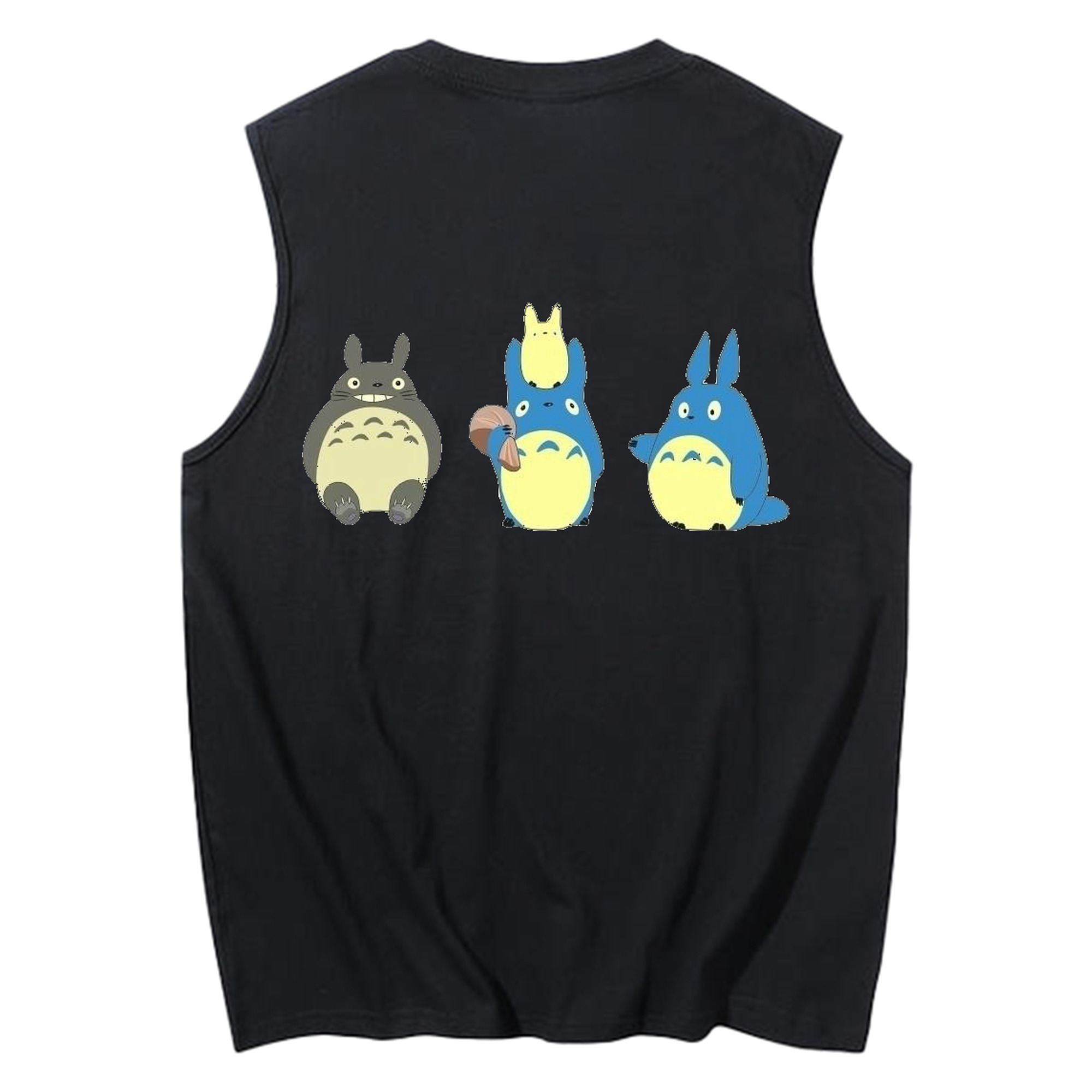 （画像用） となりのトトロ 草壁メイ 草壁サツキ My Neighbor Totoro Satsuki Kusakabe Mei Kusakabe コットン100％タンクトップ（背面プリント）