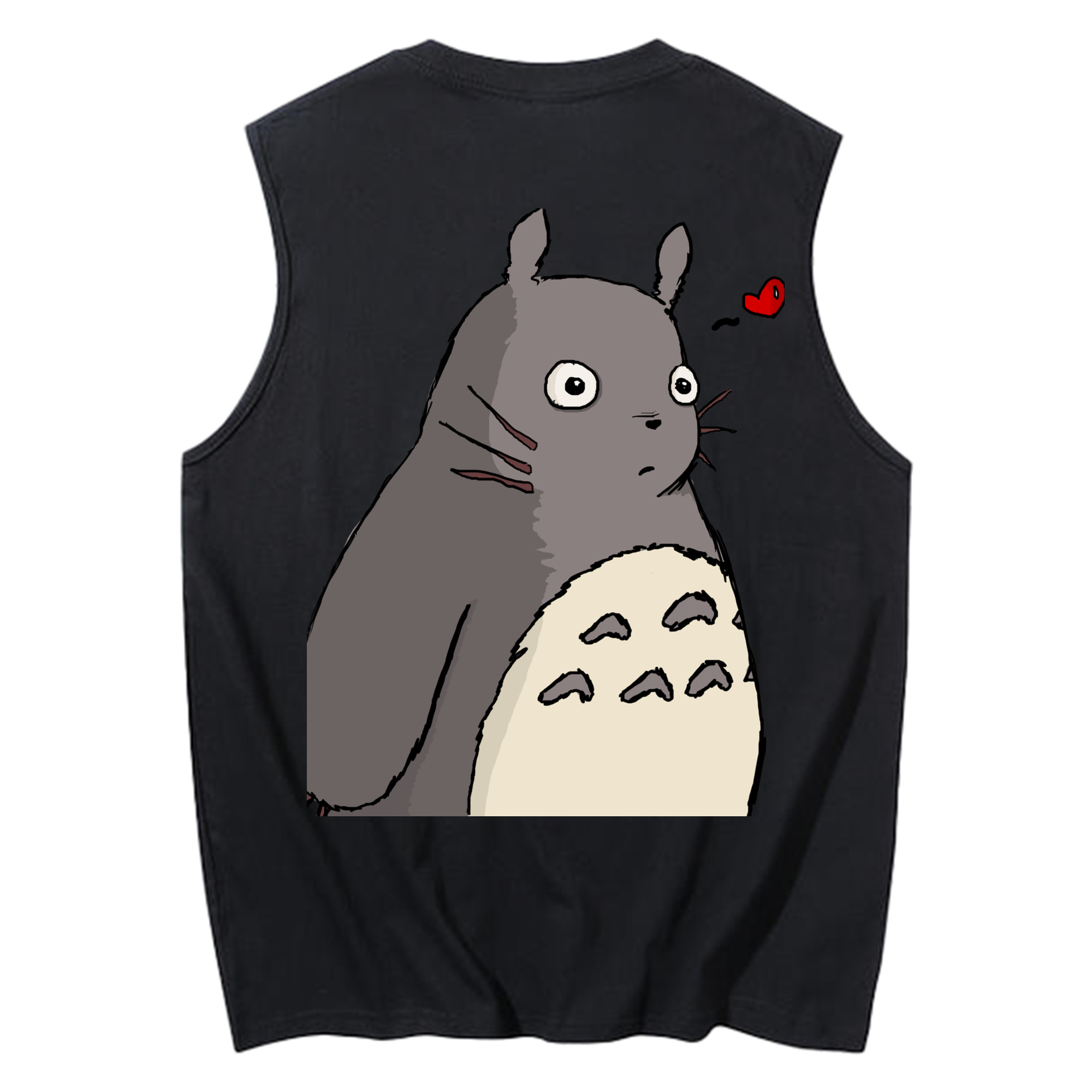 （画像用） となりのトトロ 草壁メイ 草壁サツキ My Neighbor Totoro Satsuki Kusakabe Mei Kusakabe コットン100％タンクトップ（背面プリント）