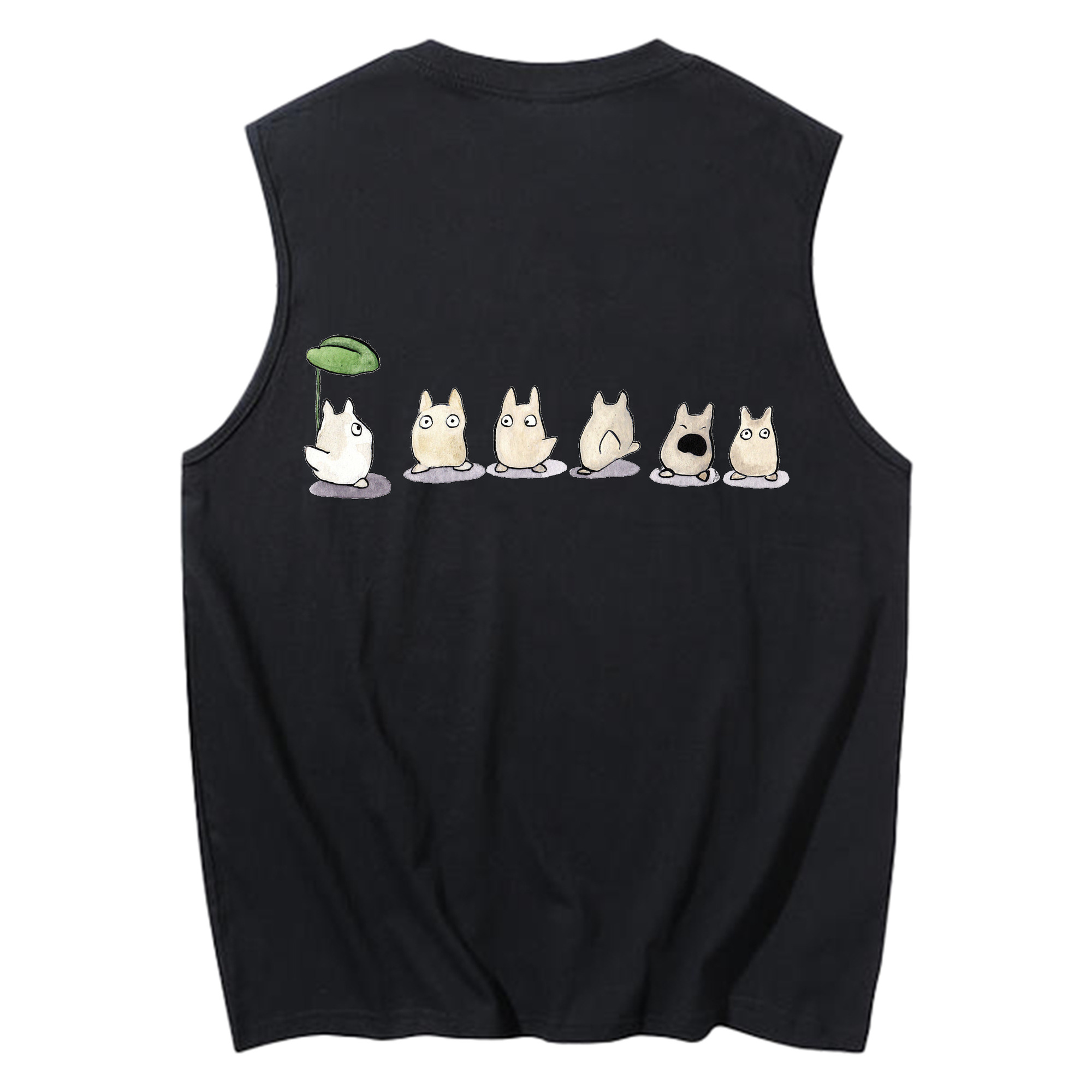 （画像用） となりのトトロ 草壁メイ 草壁サツキ My Neighbor Totoro Satsuki Kusakabe Mei Kusakabe コットン100％タンクトップ（背面プリント）