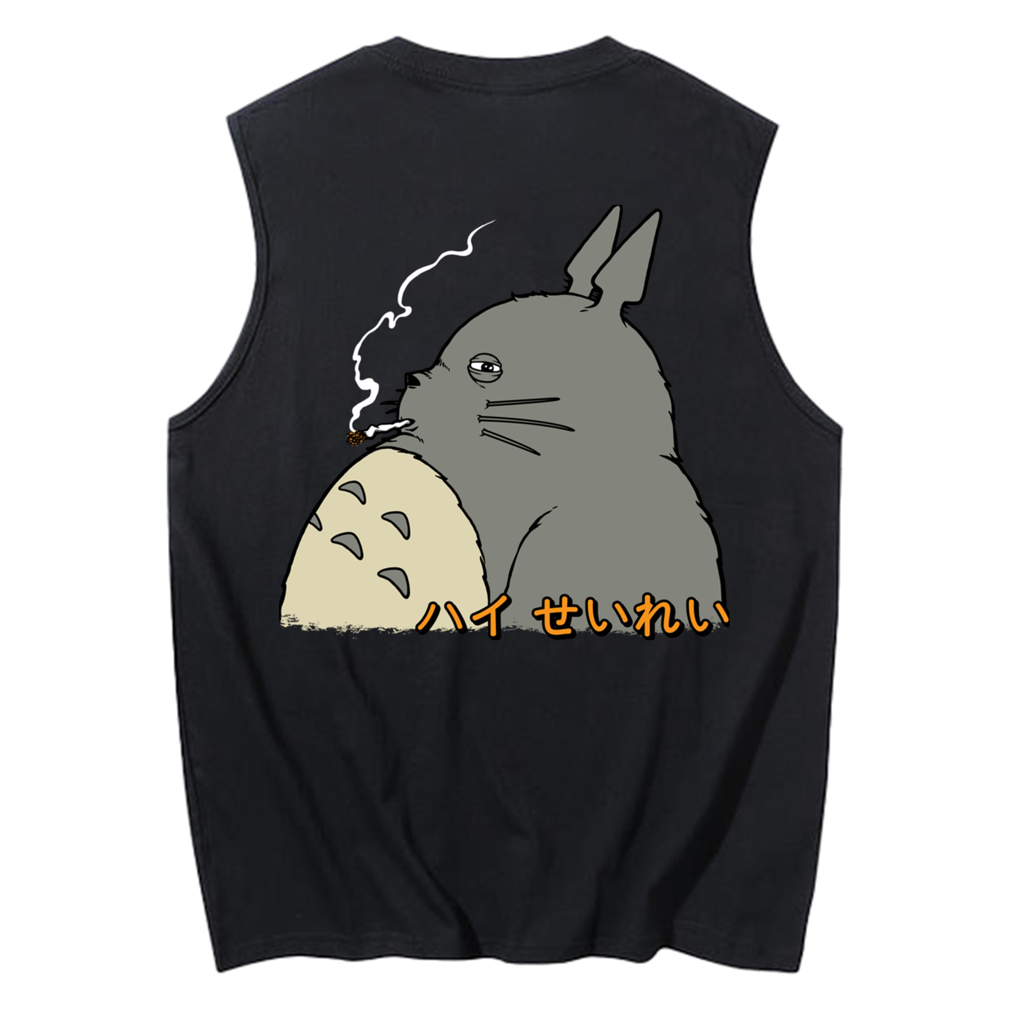 （画像用） となりのトトロ 草壁メイ 草壁サツキ My Neighbor Totoro Satsuki Kusakabe Mei Kusakabe コットン100％タンクトップ（背面プリント）