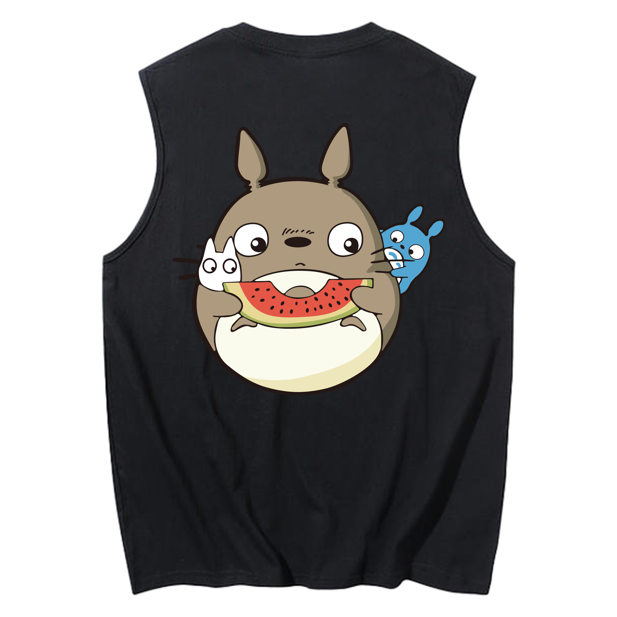（画像用） となりのトトロ 草壁メイ 草壁サツキ My Neighbor Totoro Satsuki Kusakabe Mei Kusakabe コットン100％タンクトップ（背面プリント）