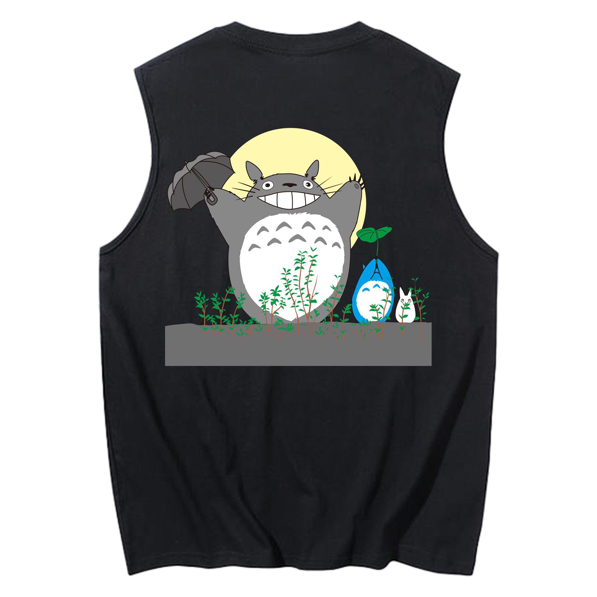 （画像用） となりのトトロ 草壁メイ 草壁サツキ My Neighbor Totoro Satsuki Kusakabe Mei Kusakabe コットン100％タンクトップ（背面プリント）