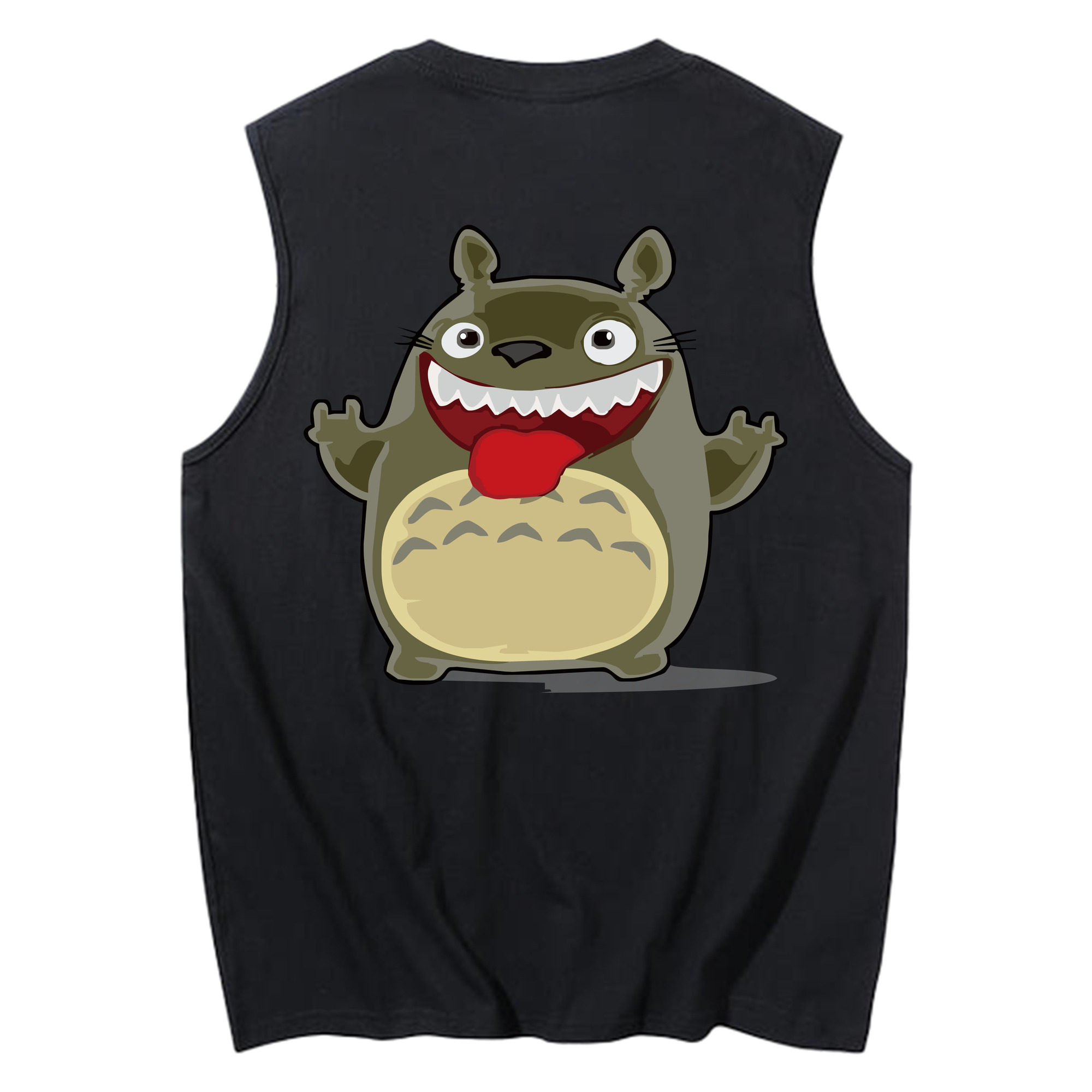（画像用） となりのトトロ 草壁メイ 草壁サツキ My Neighbor Totoro Satsuki Kusakabe Mei Kusakabe コットン100％タンクトップ（背面プリント）
