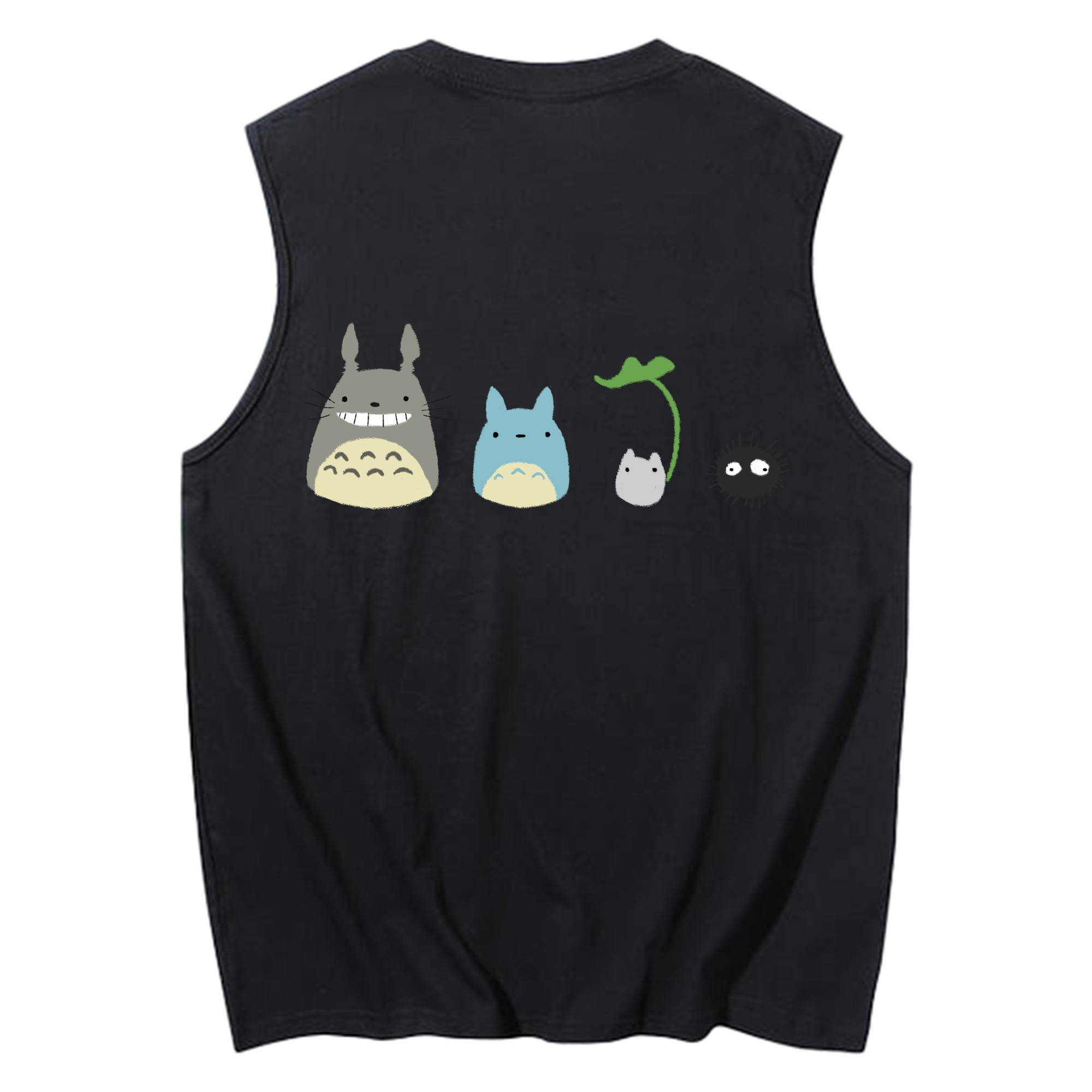 （画像用） となりのトトロ 草壁メイ 草壁サツキ My Neighbor Totoro Satsuki Kusakabe Mei Kusakabe コットン100％タンクトップ（背面プリント）