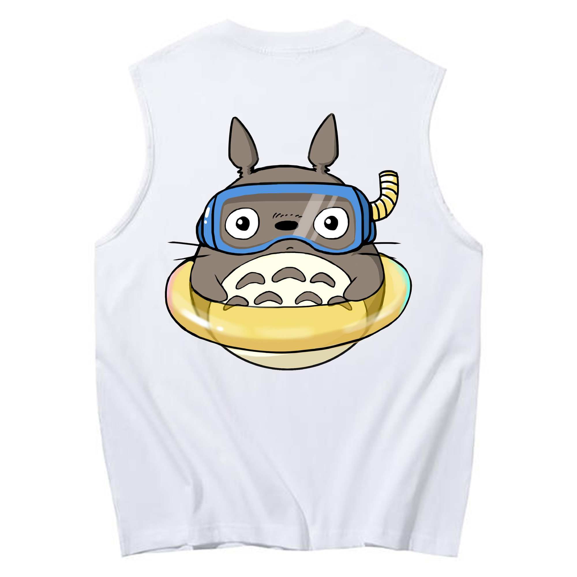 （画像用） となりのトトロ 草壁メイ 草壁サツキ My Neighbor Totoro Satsuki Kusakabe Mei Kusakabe コットン100％タンクトップ（背面プリント）