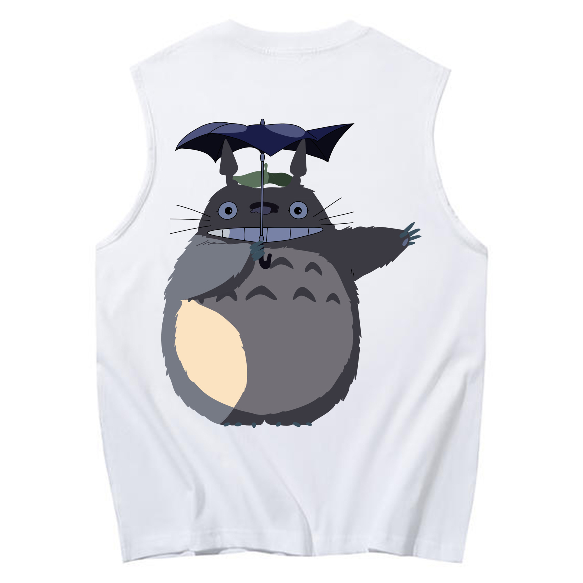（画像用） となりのトトロ 草壁メイ 草壁サツキ My Neighbor Totoro Satsuki Kusakabe Mei Kusakabe コットン100％タンクトップ（背面プリント）