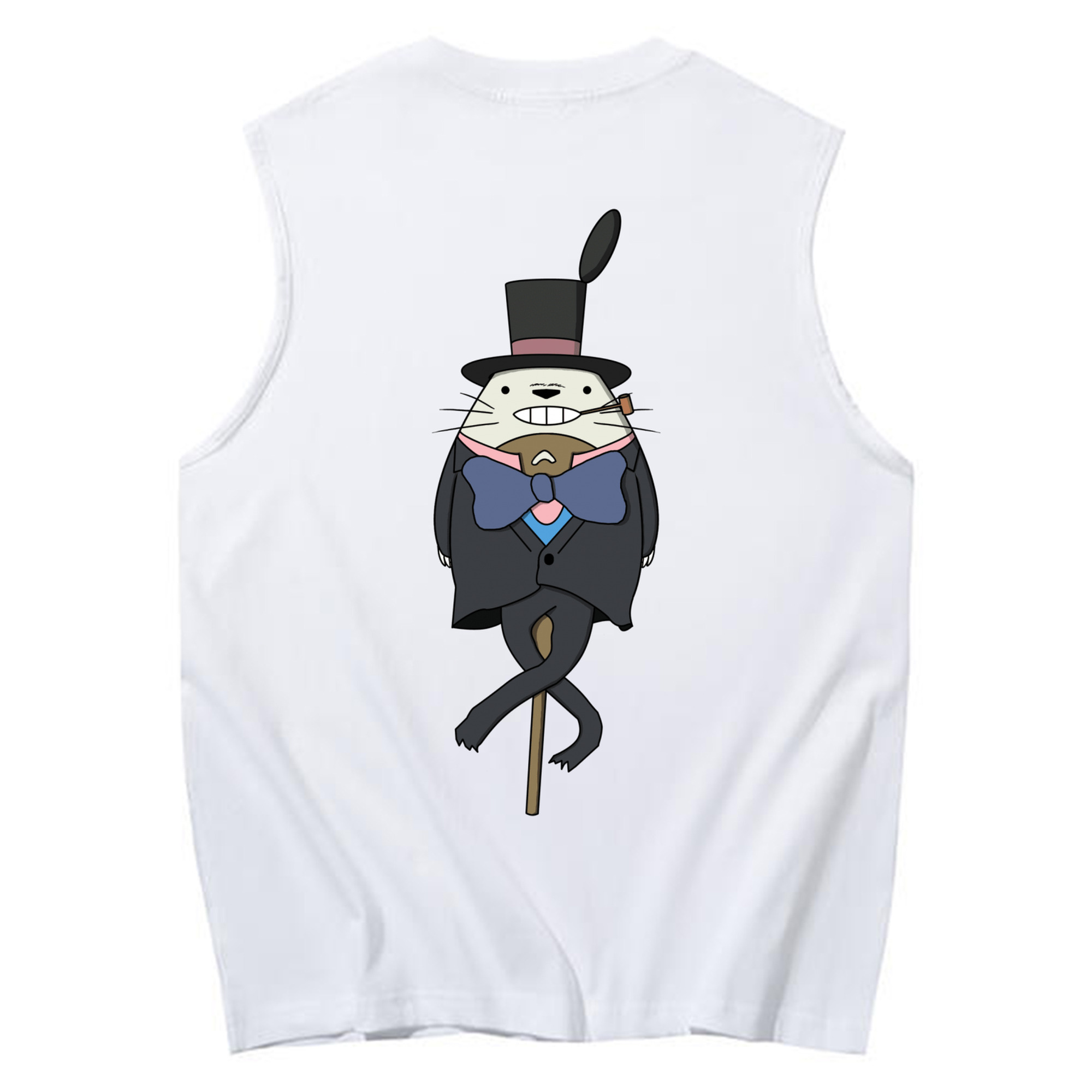 （画像用） となりのトトロ 草壁メイ 草壁サツキ My Neighbor Totoro Satsuki Kusakabe Mei Kusakabe コットン100％タンクトップ（背面プリント）