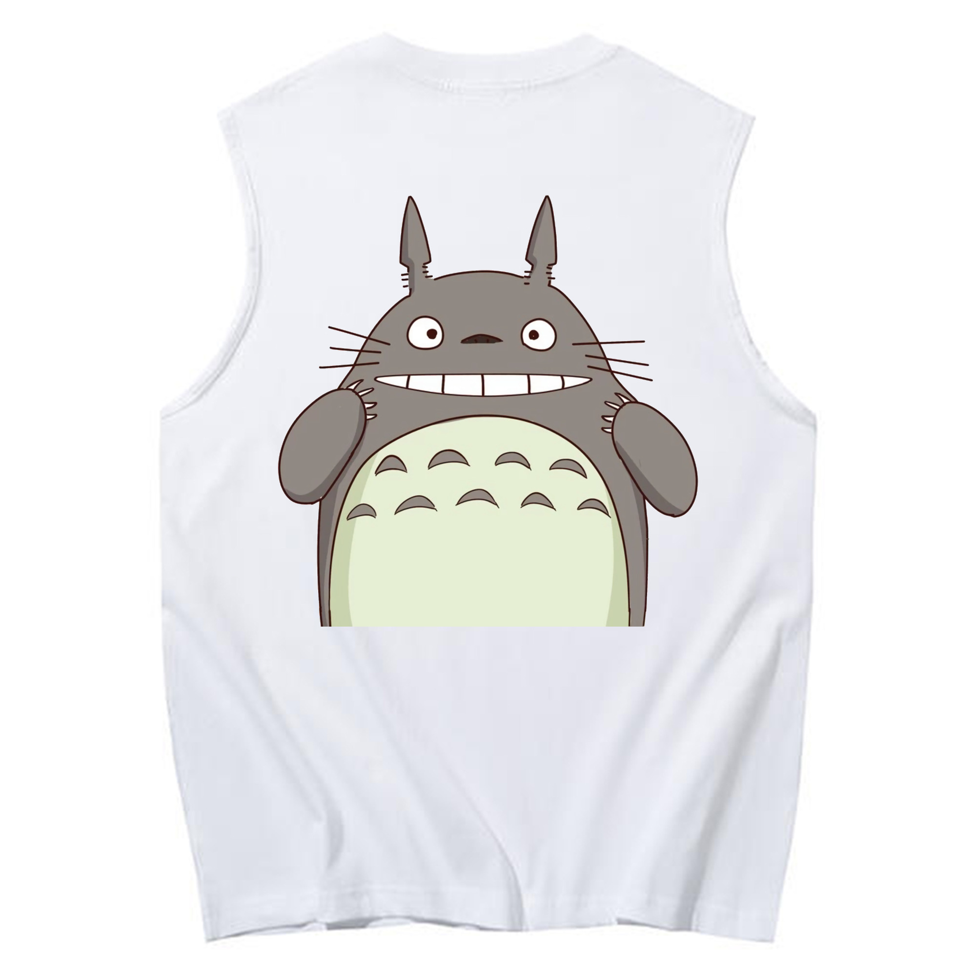 （画像用） となりのトトロ 草壁メイ 草壁サツキ My Neighbor Totoro Satsuki Kusakabe Mei Kusakabe コットン100％タンクトップ（背面プリント）