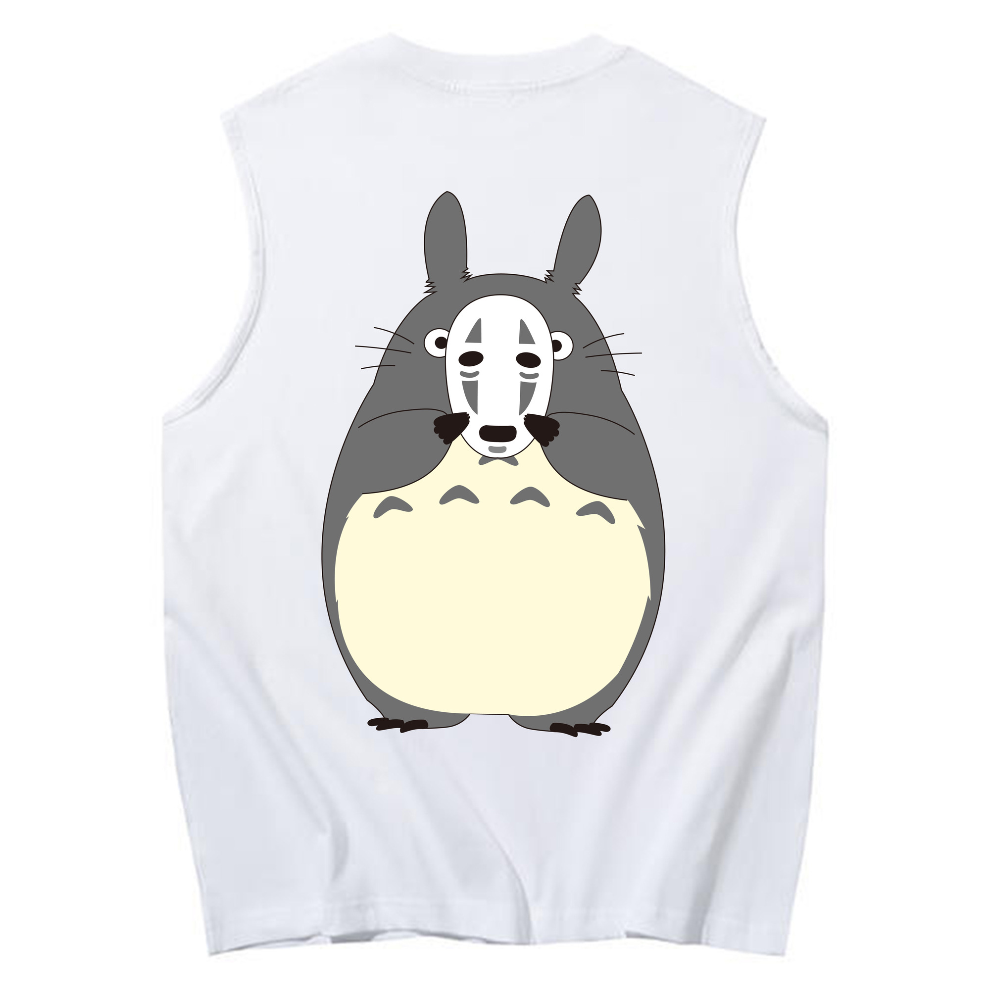 （画像用） となりのトトロ 草壁メイ 草壁サツキ My Neighbor Totoro Satsuki Kusakabe Mei Kusakabe コットン100％タンクトップ（背面プリント）