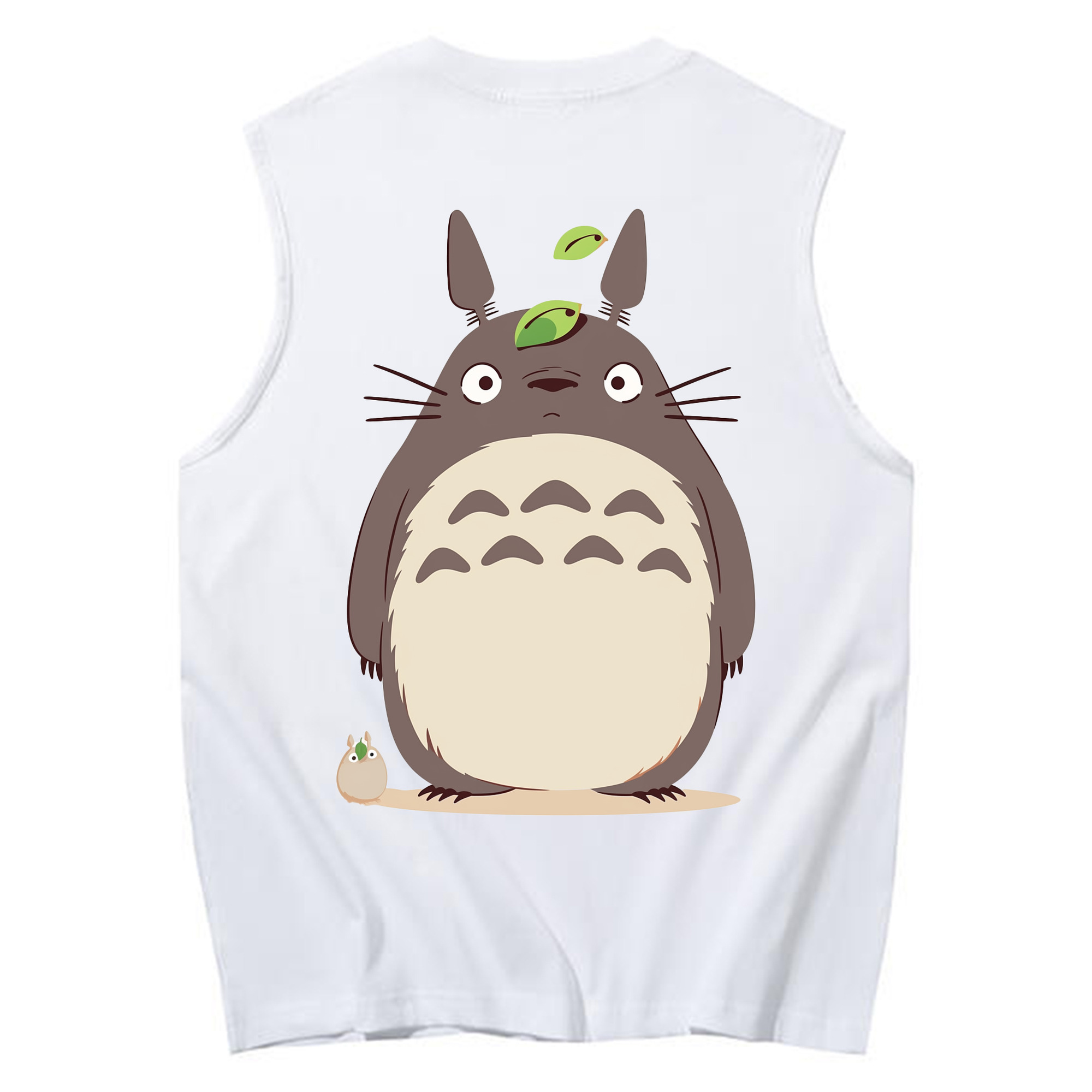 （画像用） となりのトトロ 草壁メイ 草壁サツキ My Neighbor Totoro Satsuki Kusakabe Mei Kusakabe コットン100％タンクトップ（背面プリント）