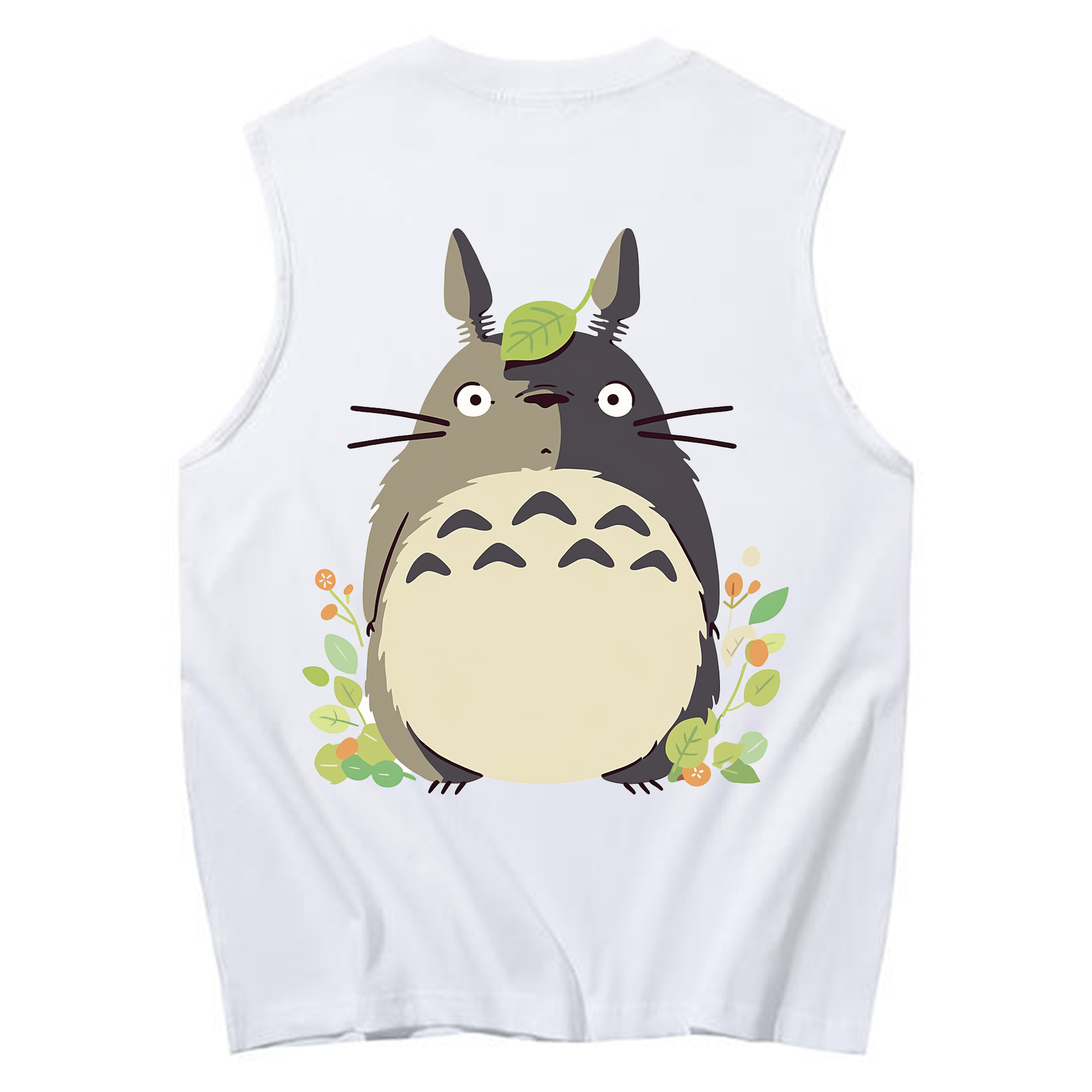（画像用） となりのトトロ 草壁メイ 草壁サツキ My Neighbor Totoro Satsuki Kusakabe Mei Kusakabe コットン100％タンクトップ（背面プリント）