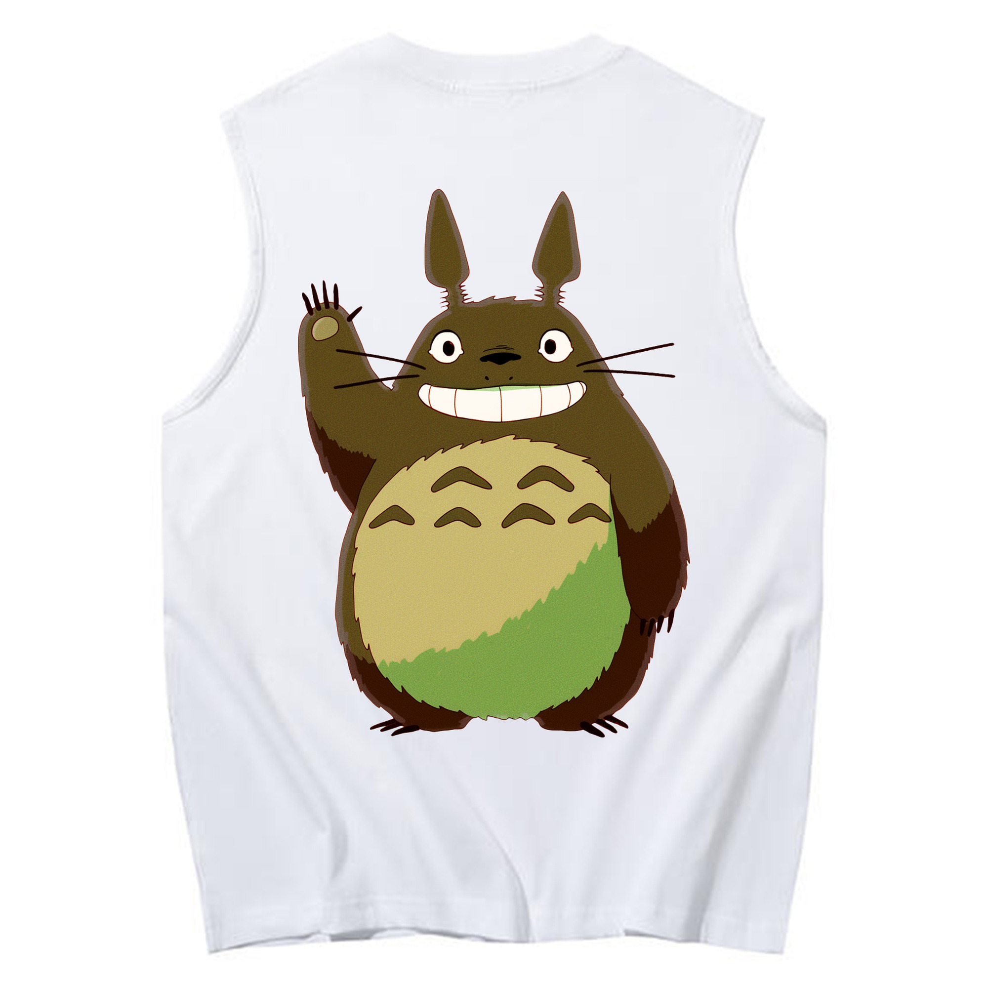 （画像用） となりのトトロ 草壁メイ 草壁サツキ My Neighbor Totoro Satsuki Kusakabe Mei Kusakabe コットン100％タンクトップ（背面プリント）